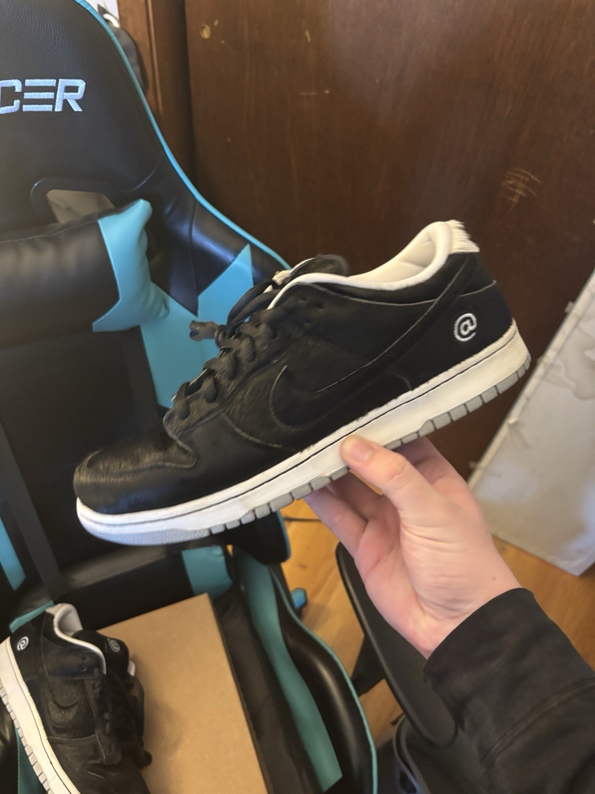 Nike Men’s Black/White Medicom Toy Dunk SB Low BE@RBRICK CZ5127-001 Size 12 Mens