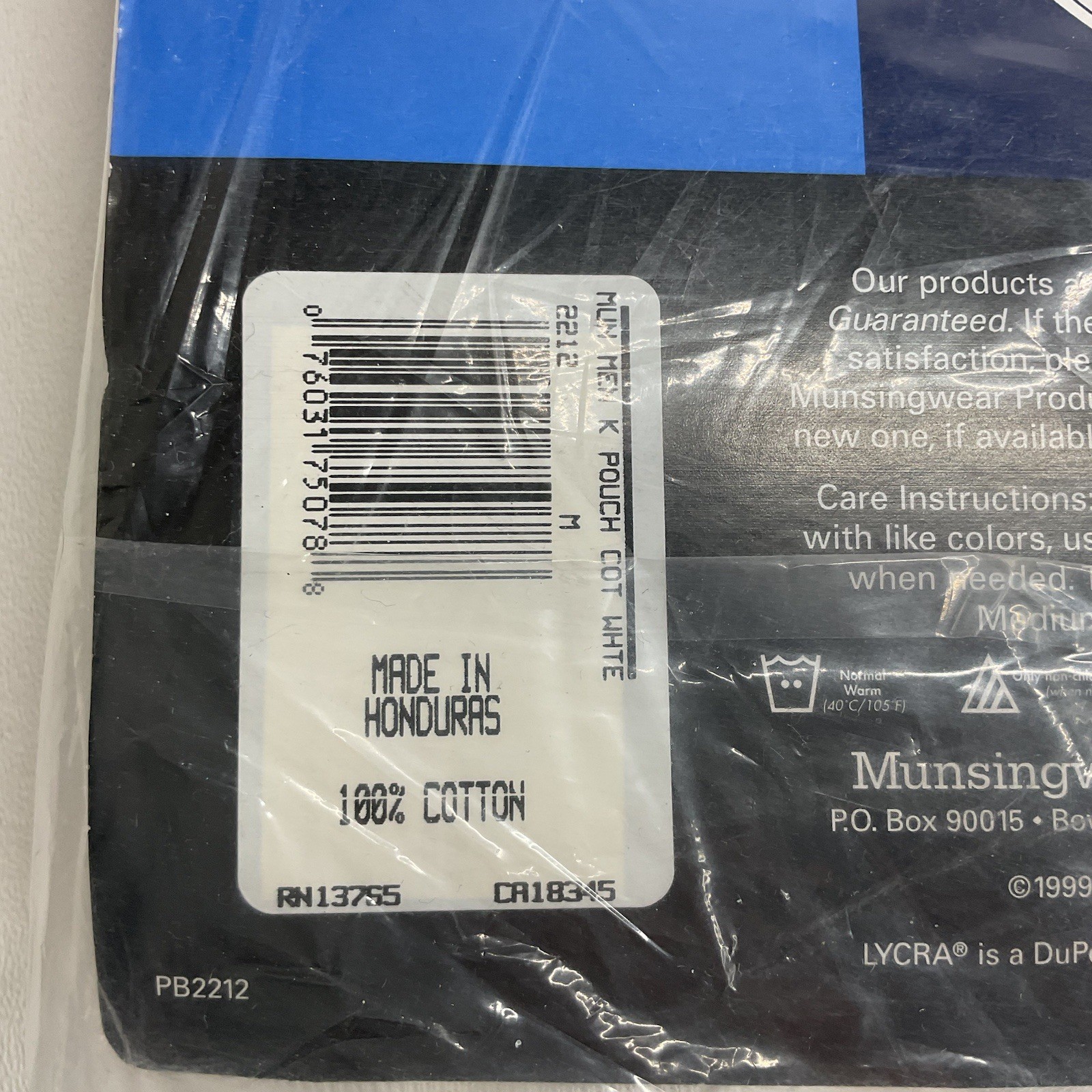 Munsingwear Men’s Cotton Briefs Pack Of 3 Size 32-34 M White Kangaroo Pouch NEW