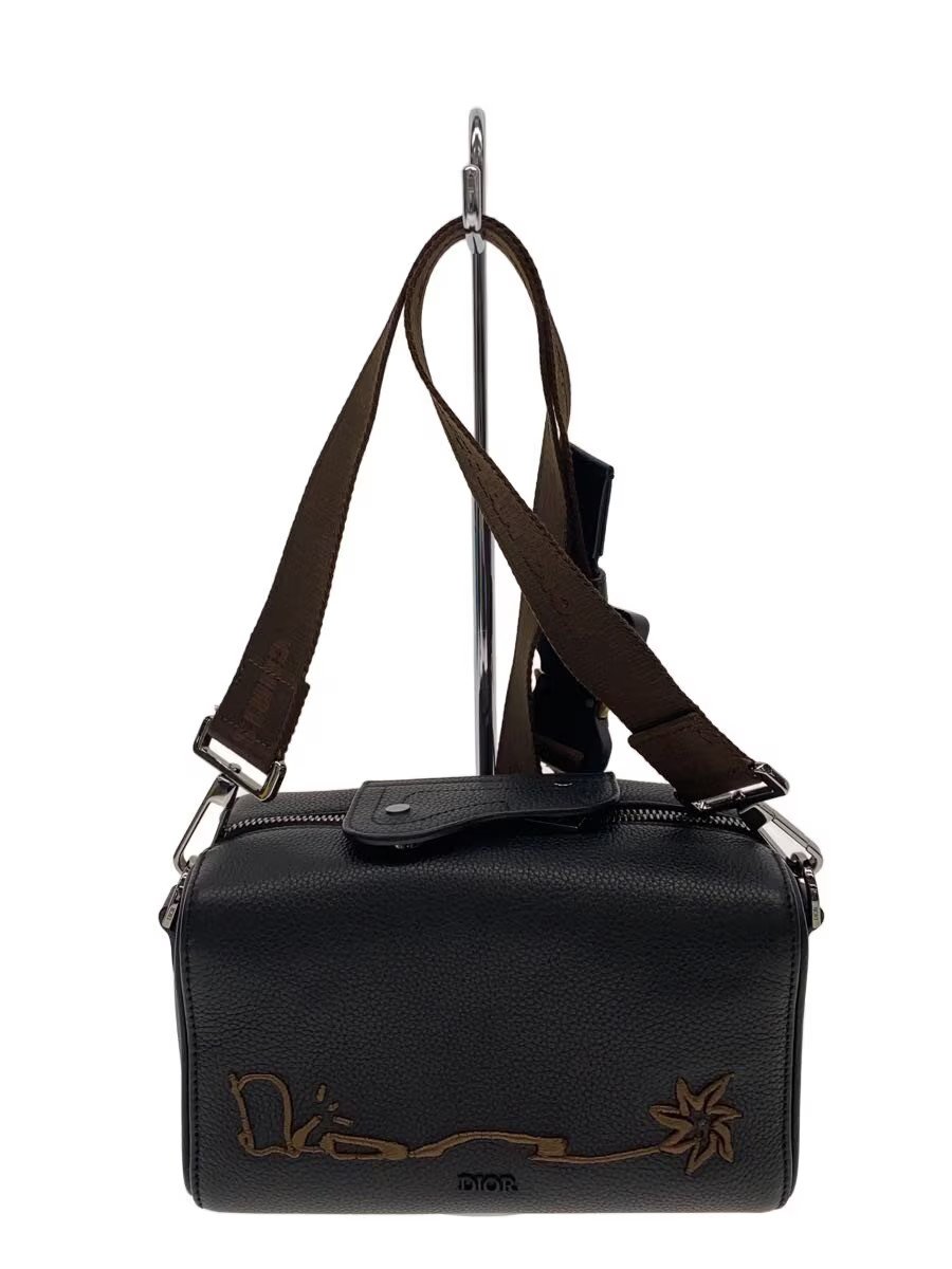 Christian Dior CACTUS JACK 22AW LINGOT 22 Shoulder Bag Leather BLK 21 BO 1211
