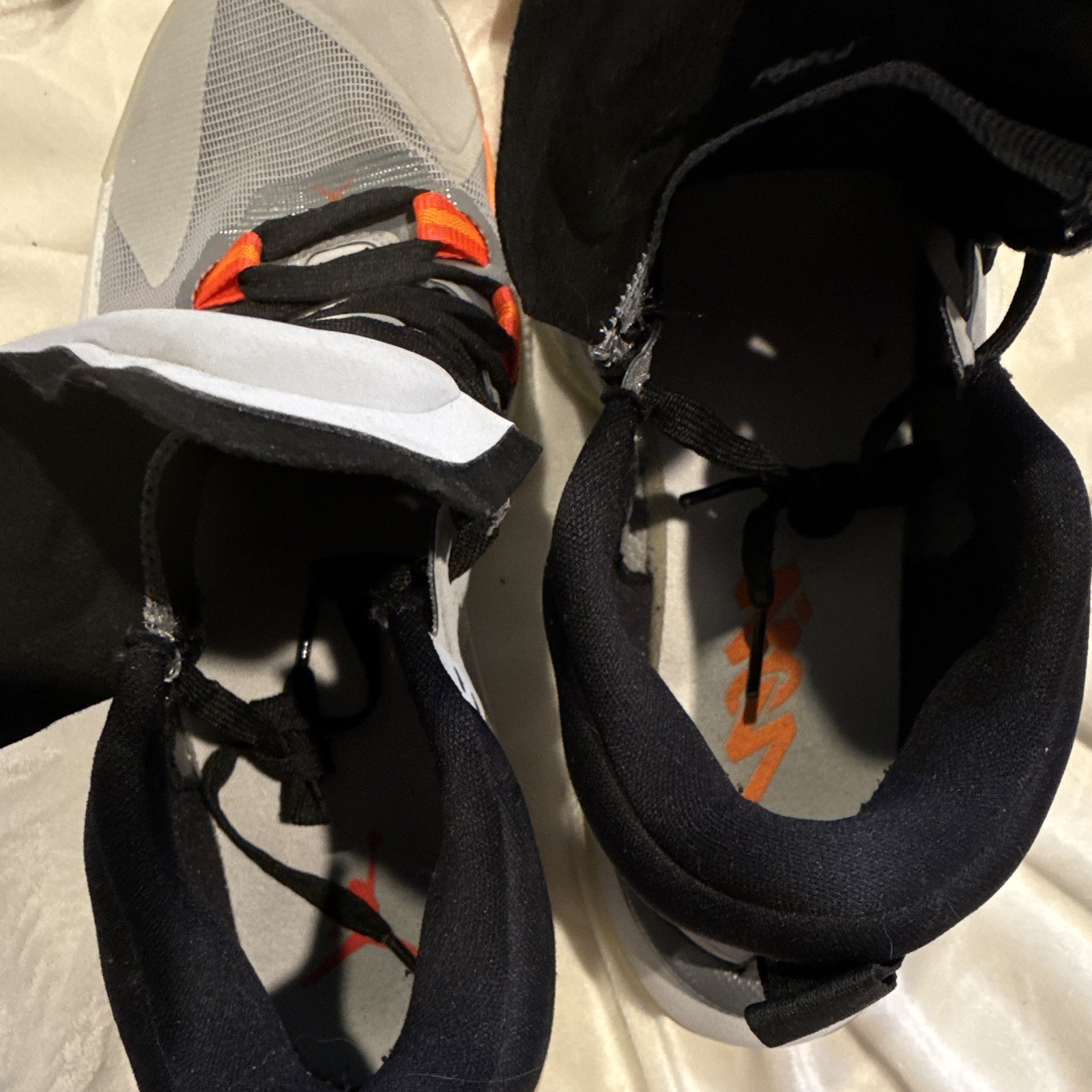 Jordan Zion 1 Men’s Gray Black Orange White Mid Top Lace-Up Athletic Sneaker