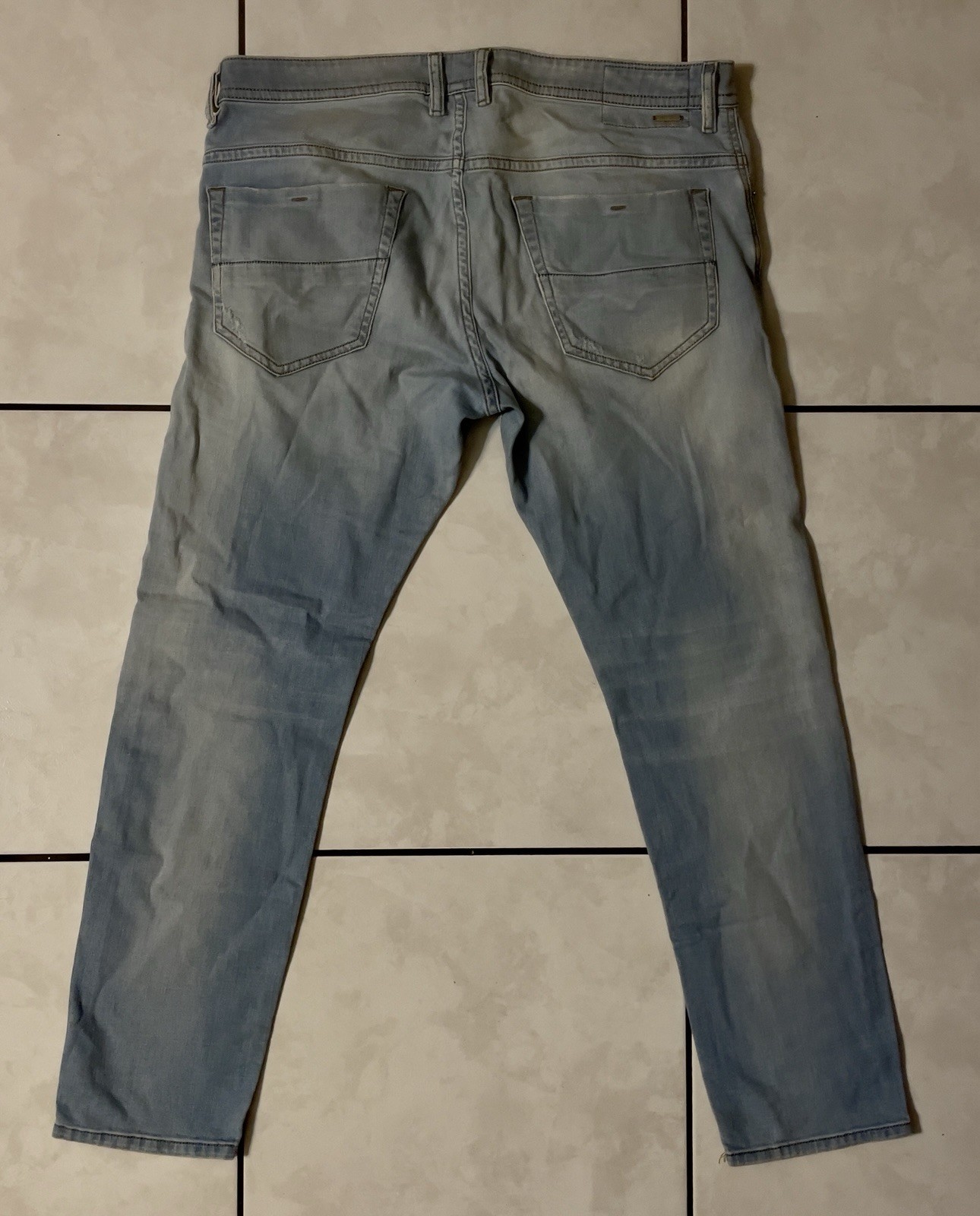 DIESEL Thommer Slim-Skinny 081AR Stretch Jeans Men’s W36/L32 Whiskers Faded