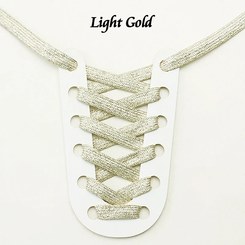 1 Pair Glitter Colorful Flat Shoelaces 1CM Width Durable Laces for Athletic Runn