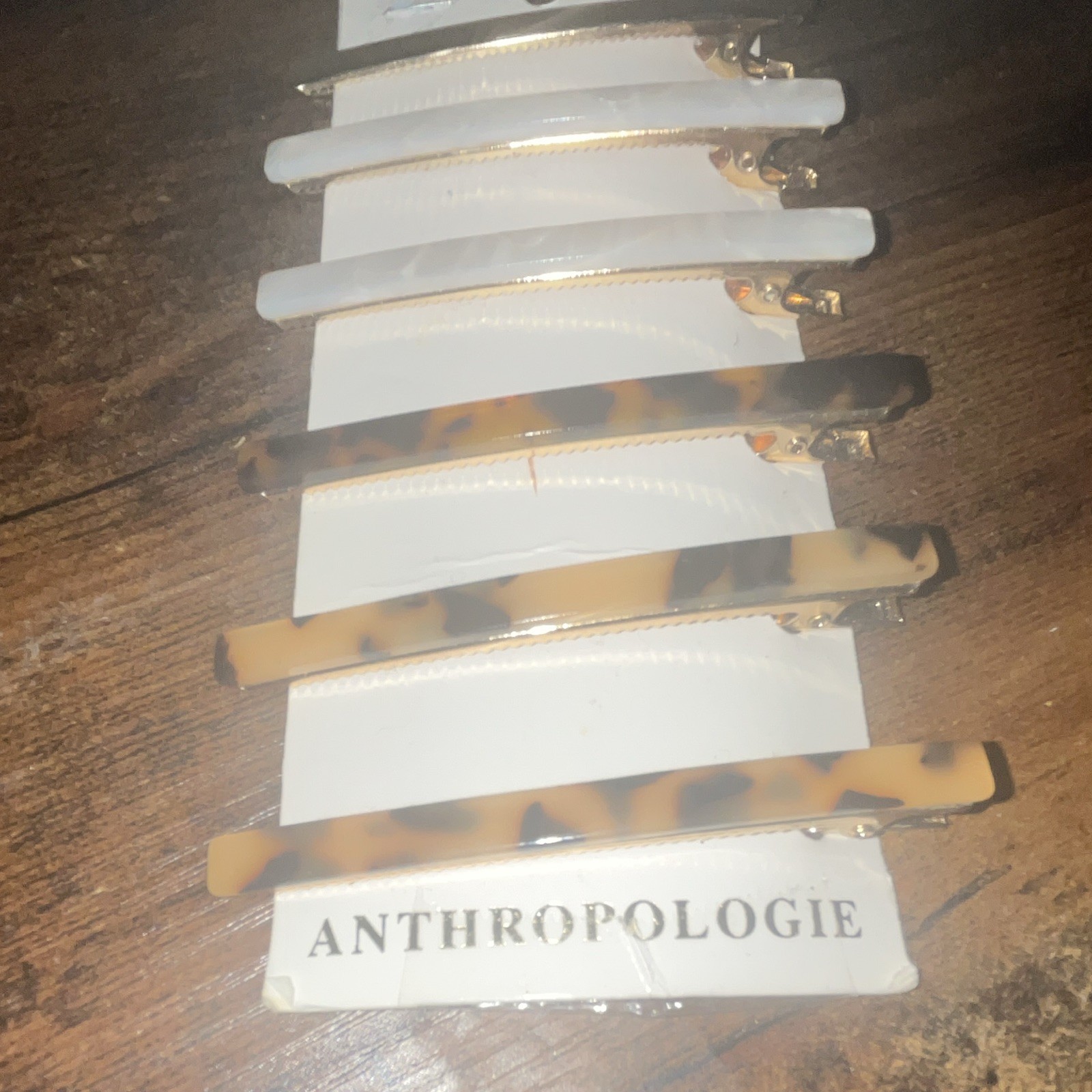 Anthropologie Tortoise Shell Multicolor Barrette Hair Clip Set, Women’s