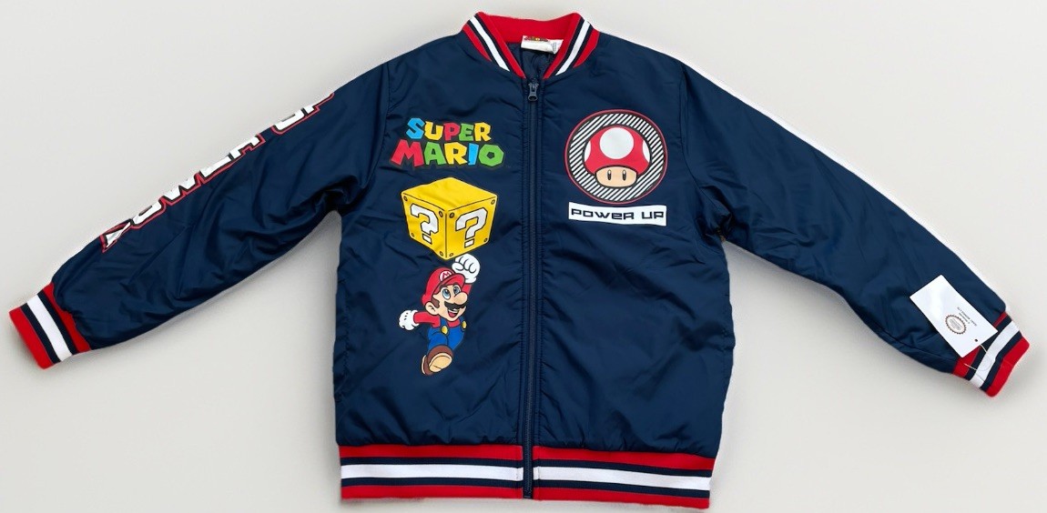 Nintendo Super Mario brother bomber jacket boys size M 8
