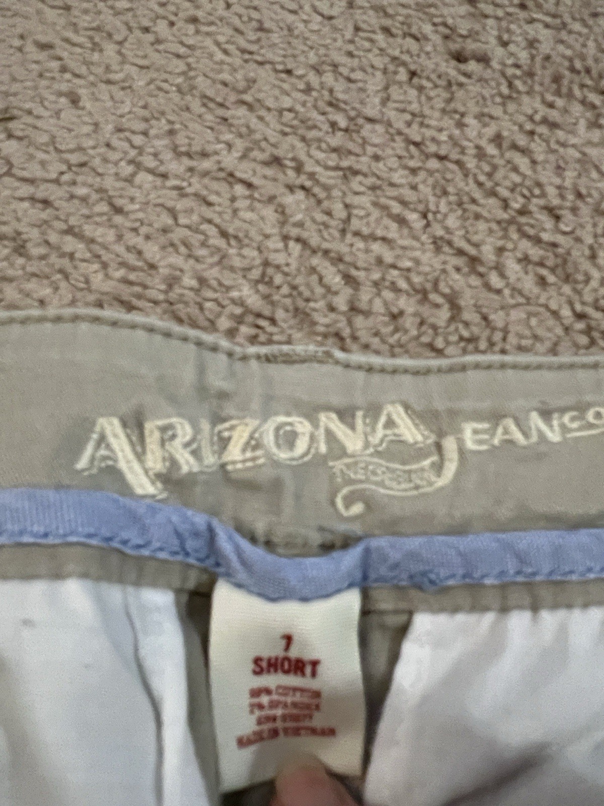 Arizona Jeans Women’s Khaki Tan Pants Size 7 Short Pockets