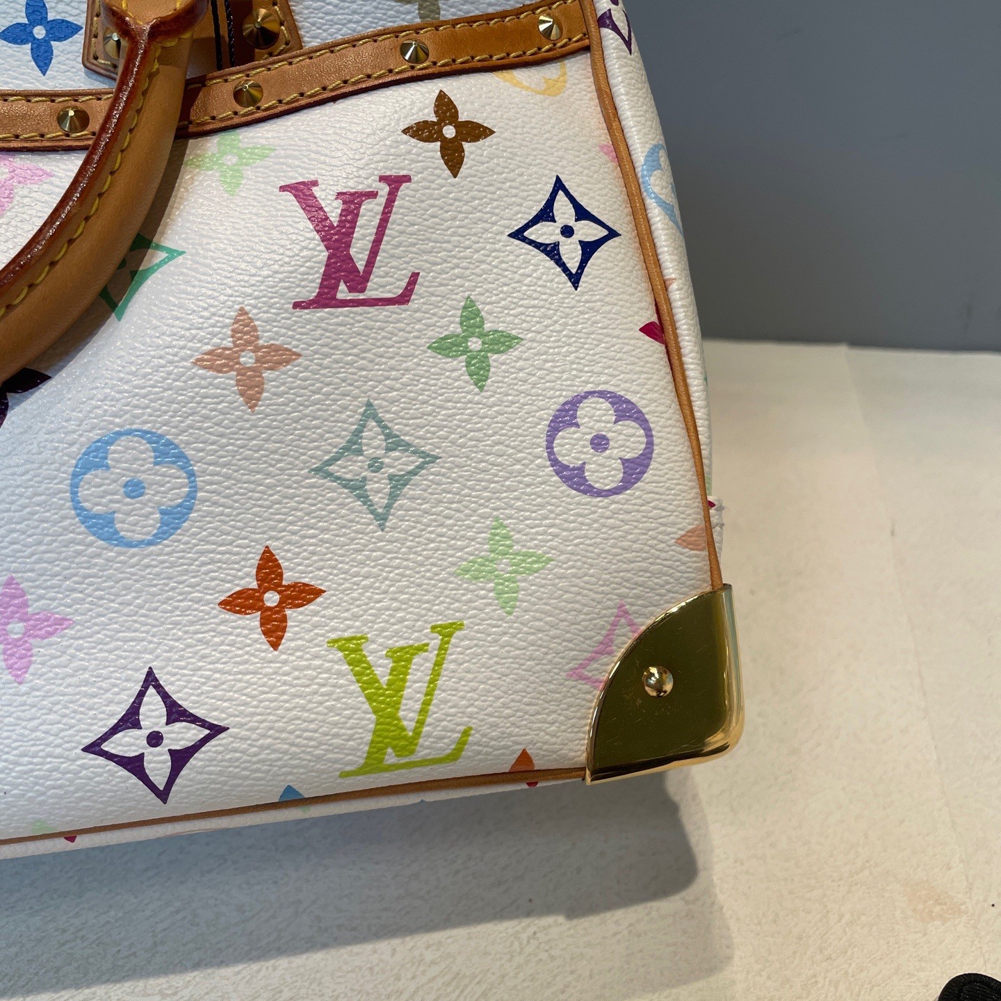 Louis Vuitton Murakami White Multicolor Monogram Handbag