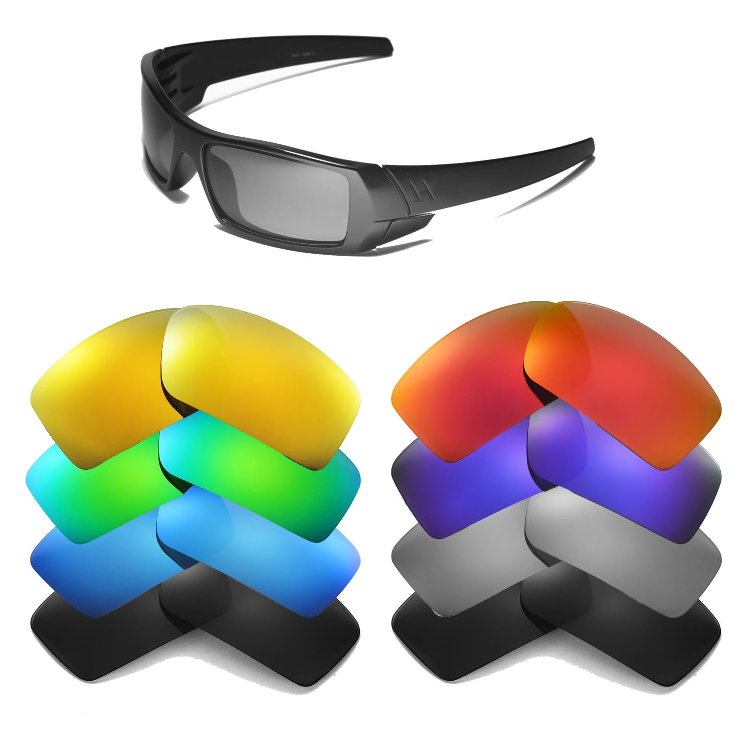 Walleva Replacement Lenses for Oakley Gascan Sunglasses – Multiple Options