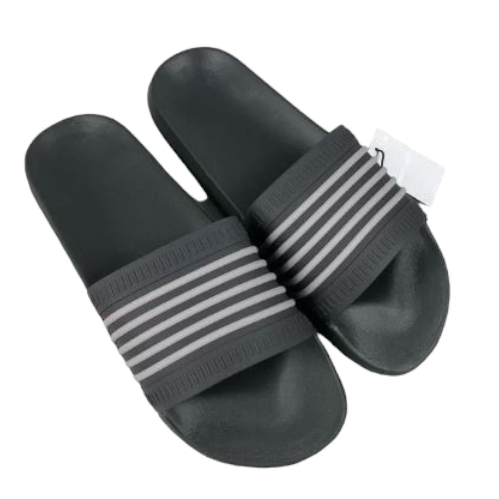 West Loop Mens Waterproof Slide Sandals Shower Shoes Easy Clean Gray M L XL