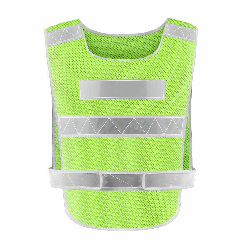Hi Viz Vest Reflective Waistcoat Jacket Safety Gilet High Visibility Outdoor Top