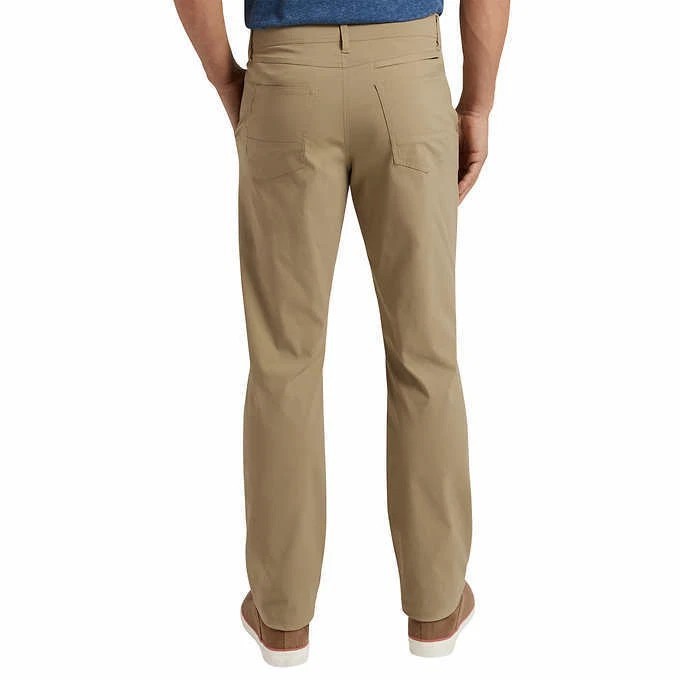 Weatherproof Vintage Men’s Tech Pants Straight Fit Flex Waistband,Tan Size 32×30