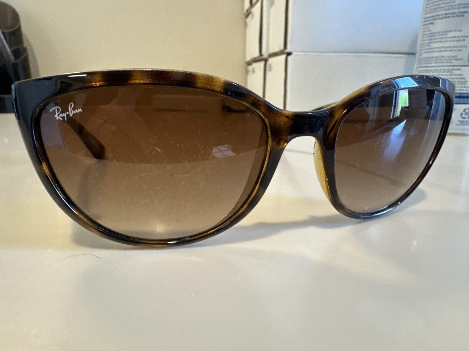 Ray-Ban RB4167 Brown Gradient Lenses Polished Light Havana Tortoise Frame #N10