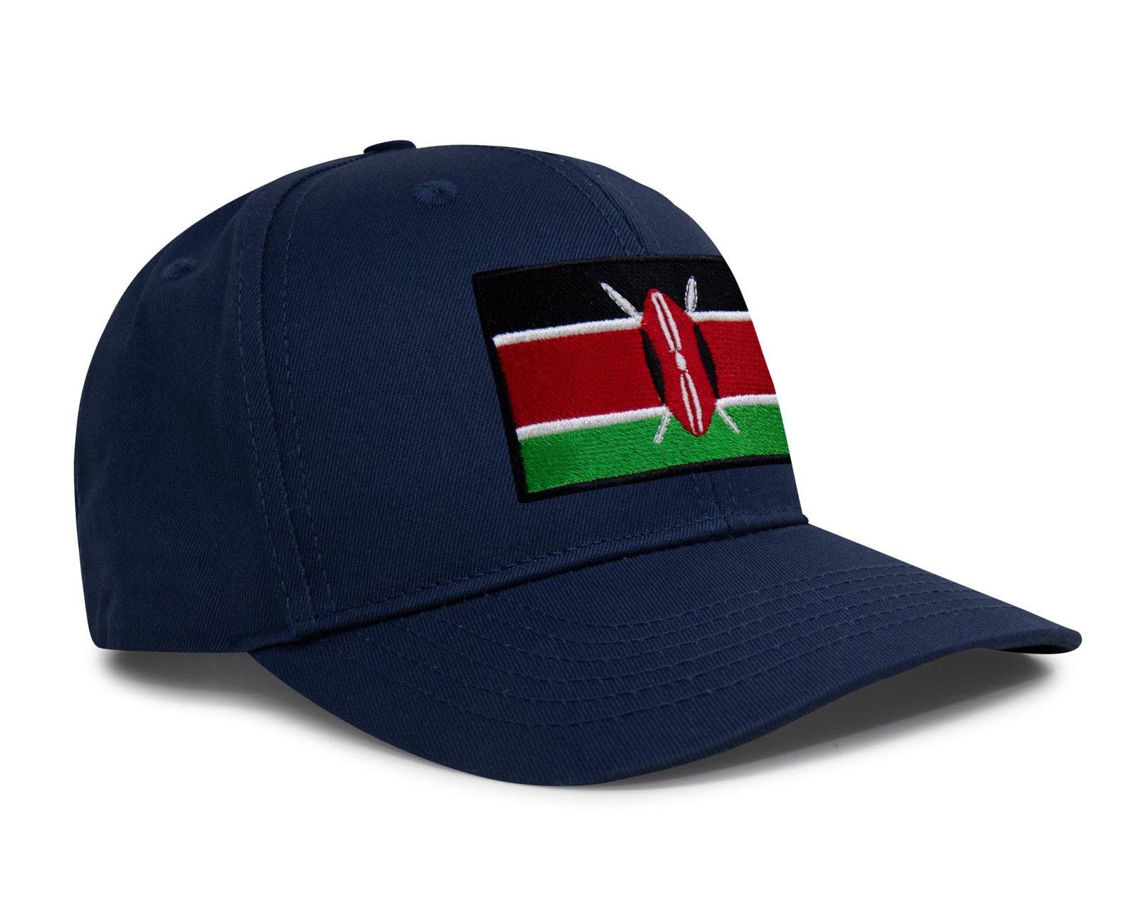 Kenya Flag Hat for Men and Women – Snapback Trucker Baseball Cap (All Navy)