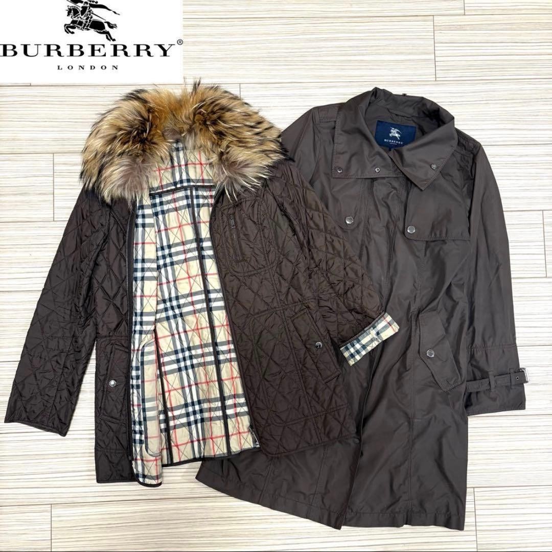 Burberry London 3 way Mega Check Quilted Liner Coat
