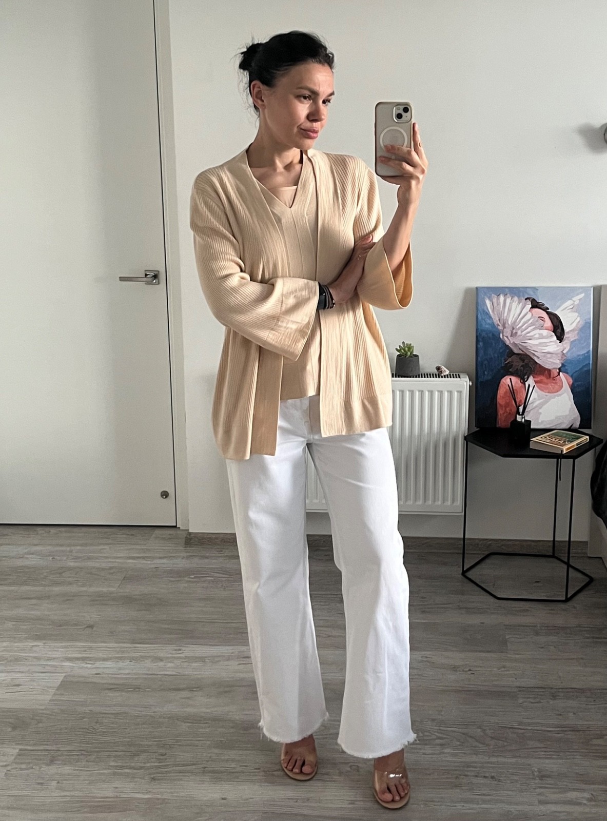 Max&Moi Wool Silk and Cashmere Set Cardigan and Top Size S