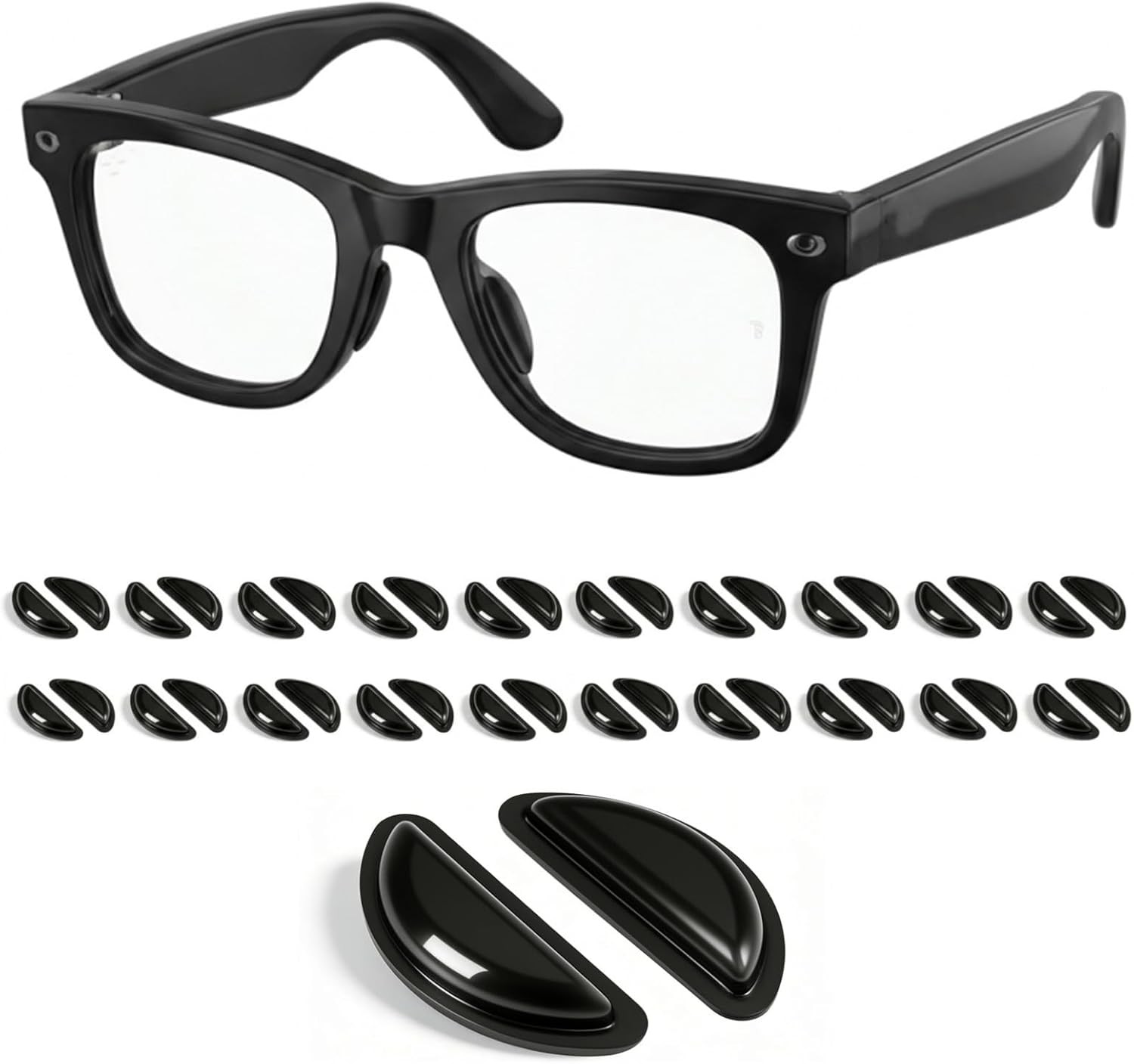 20Pairs Fit for Ray-Ban Meta Wayfarer Eyeglass Nose Pads,Smart Glasses Nose Pad