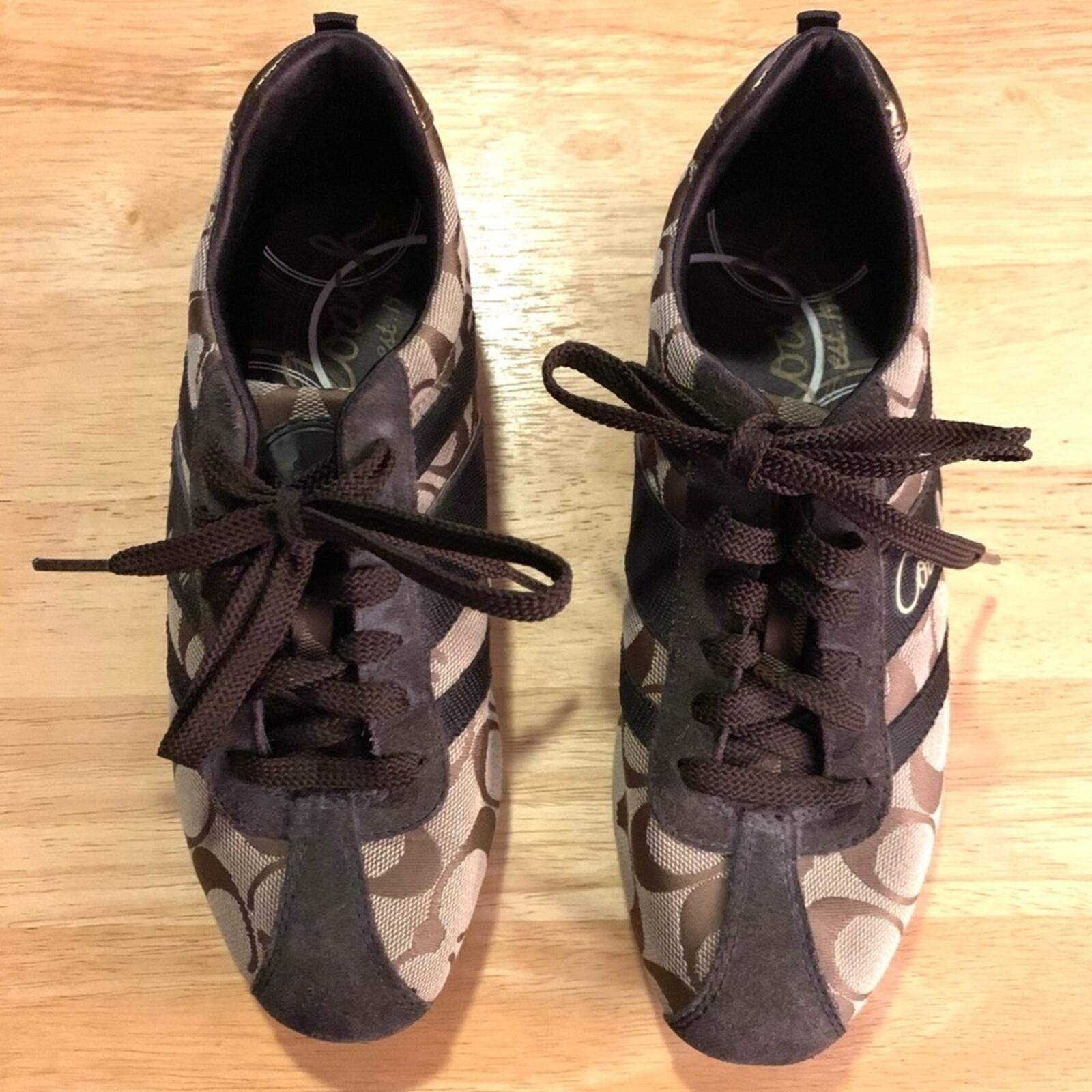 Coach Logo sneakers in Canvas & Suede sz 5-1/2