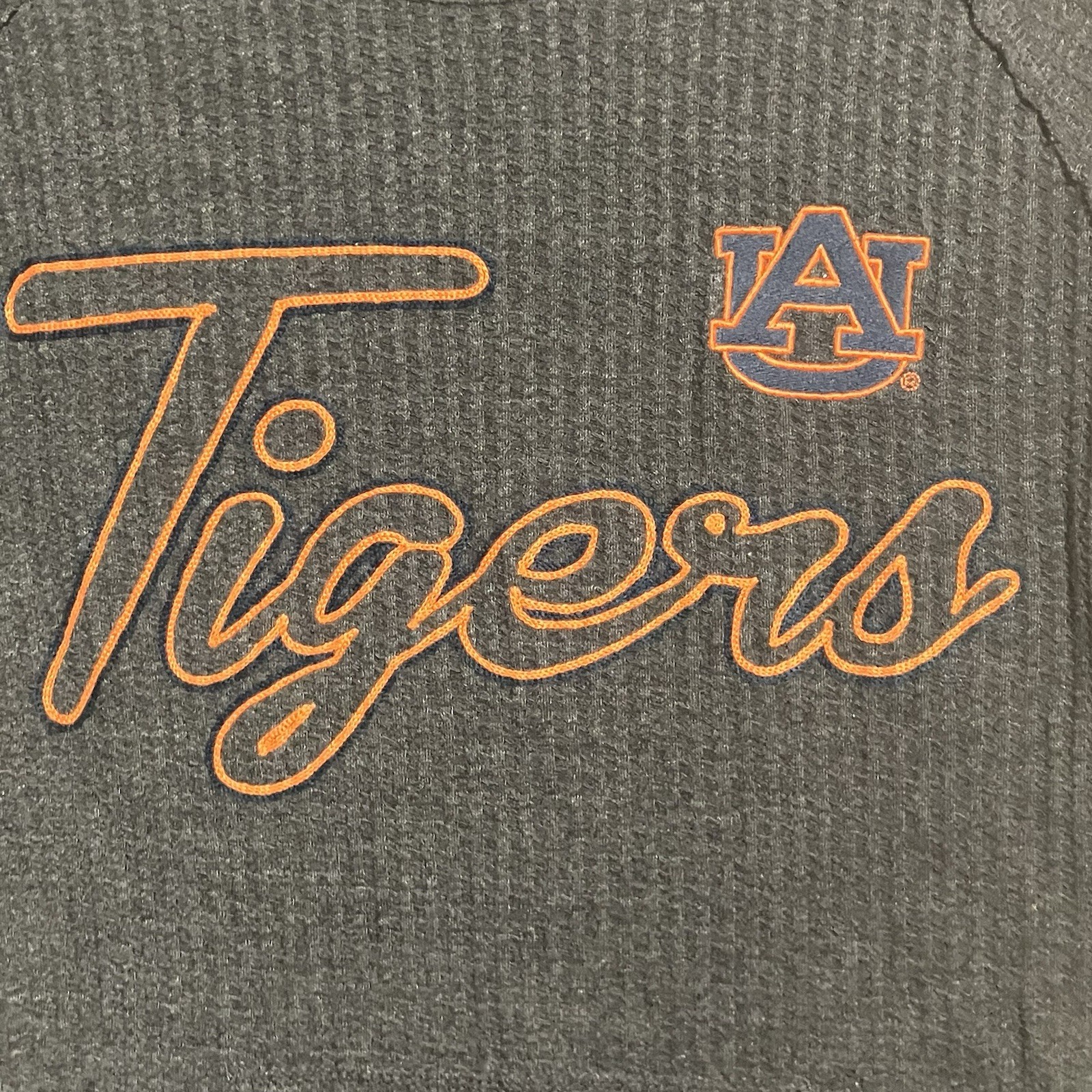 Vintage Auburn University Sweater Pullover Gray Frayed Long Sleeve Womens Large