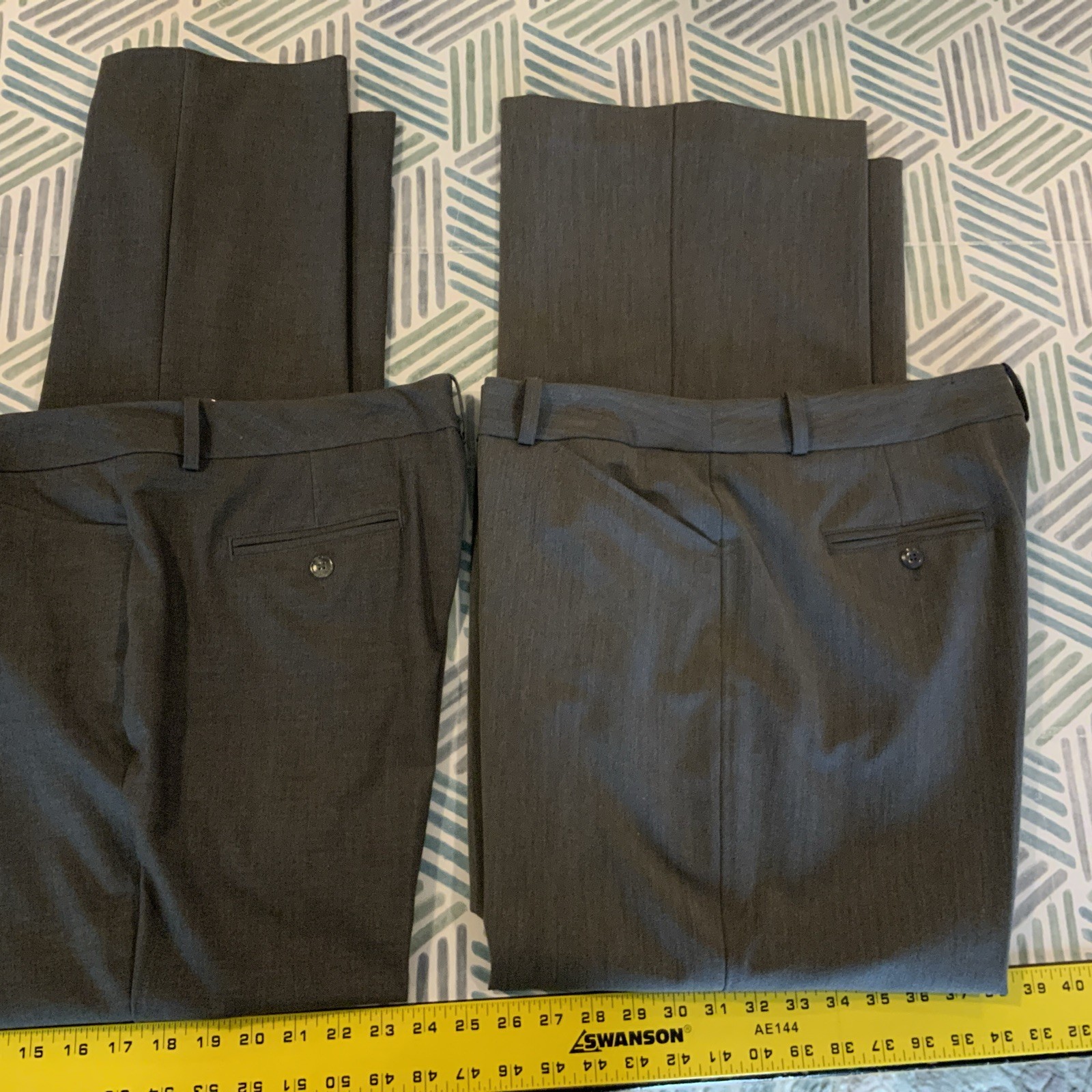 Lot Of 2 Pr Worthington Womens Modern Fit Slacks Grey Knit Pants Sz 14