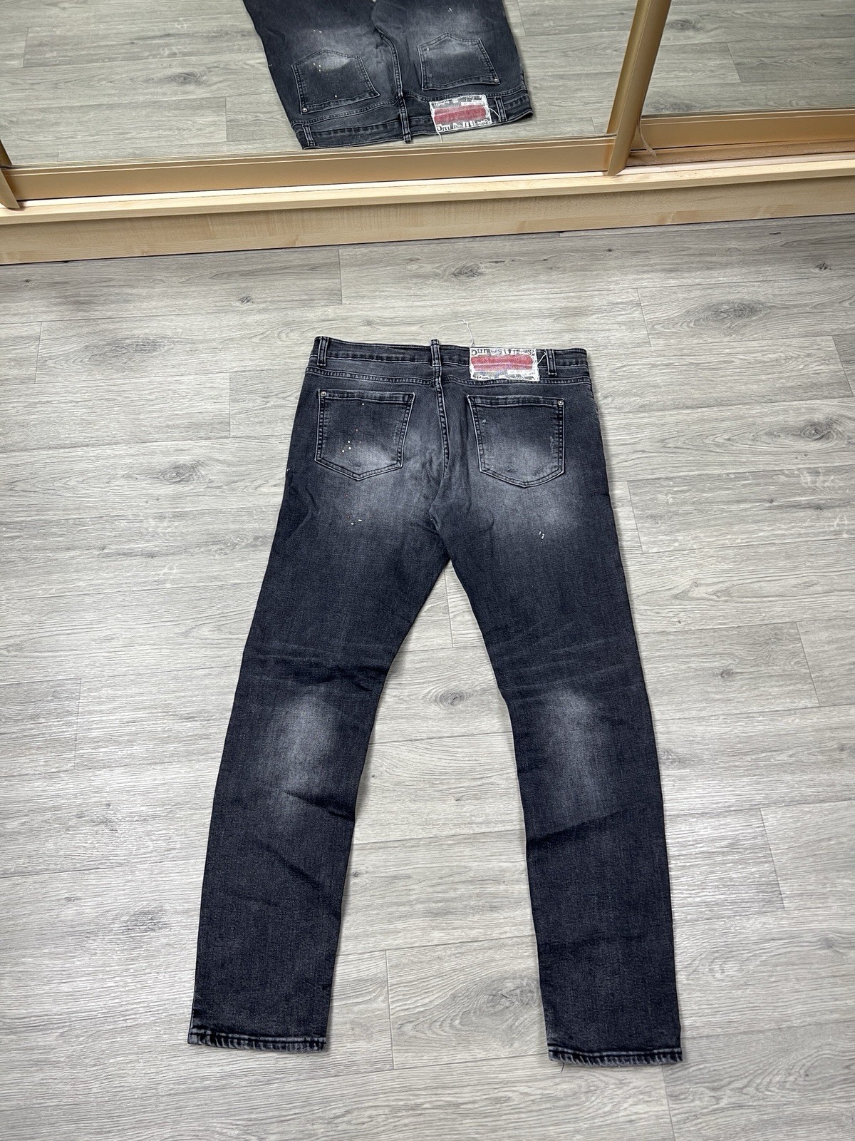 Vtg Dsquared2 Distressed Paint Splatter Jeans Black Y2K Men’s Size It 52