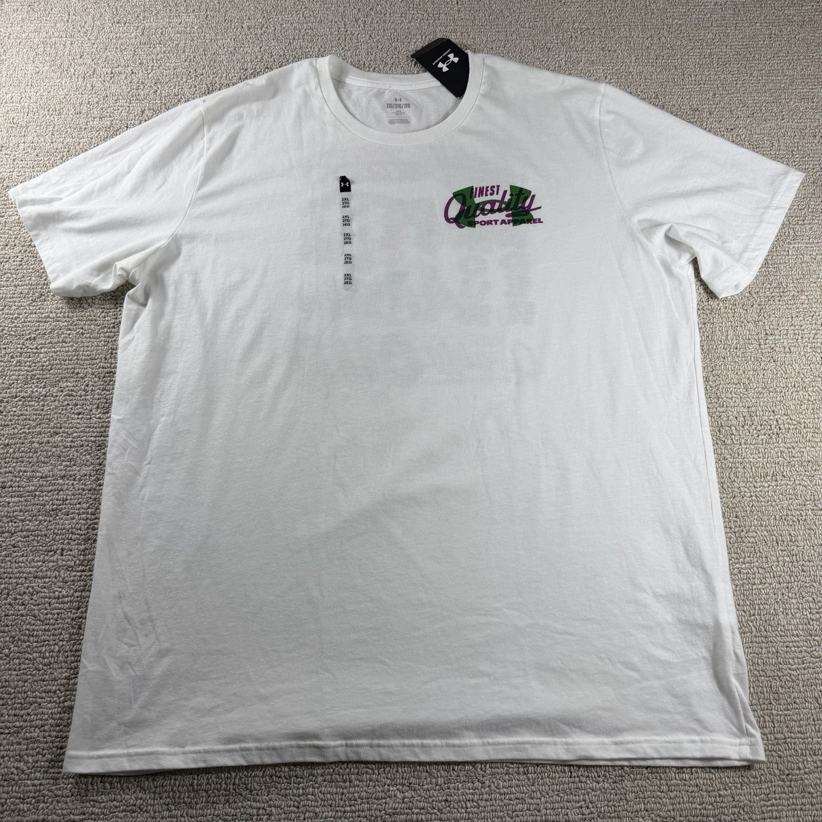 Under Armour Vintage Type Loose Fit Graphic T-Shirt White Men’s Size XXL