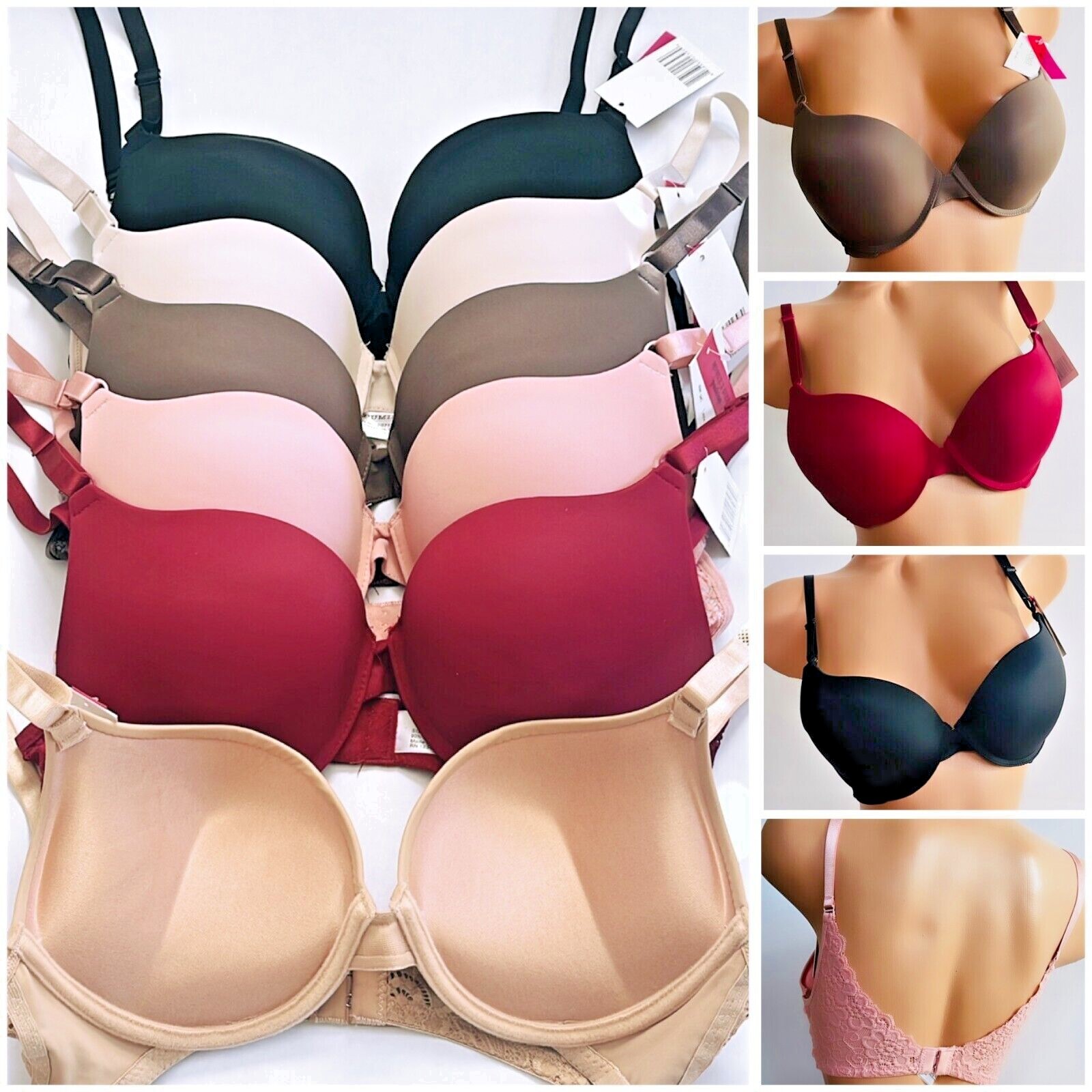 Extreme Ultimate Padding Power Lift Add 2 Cup Sizes Lace Ribbon Push Up Bra 7131