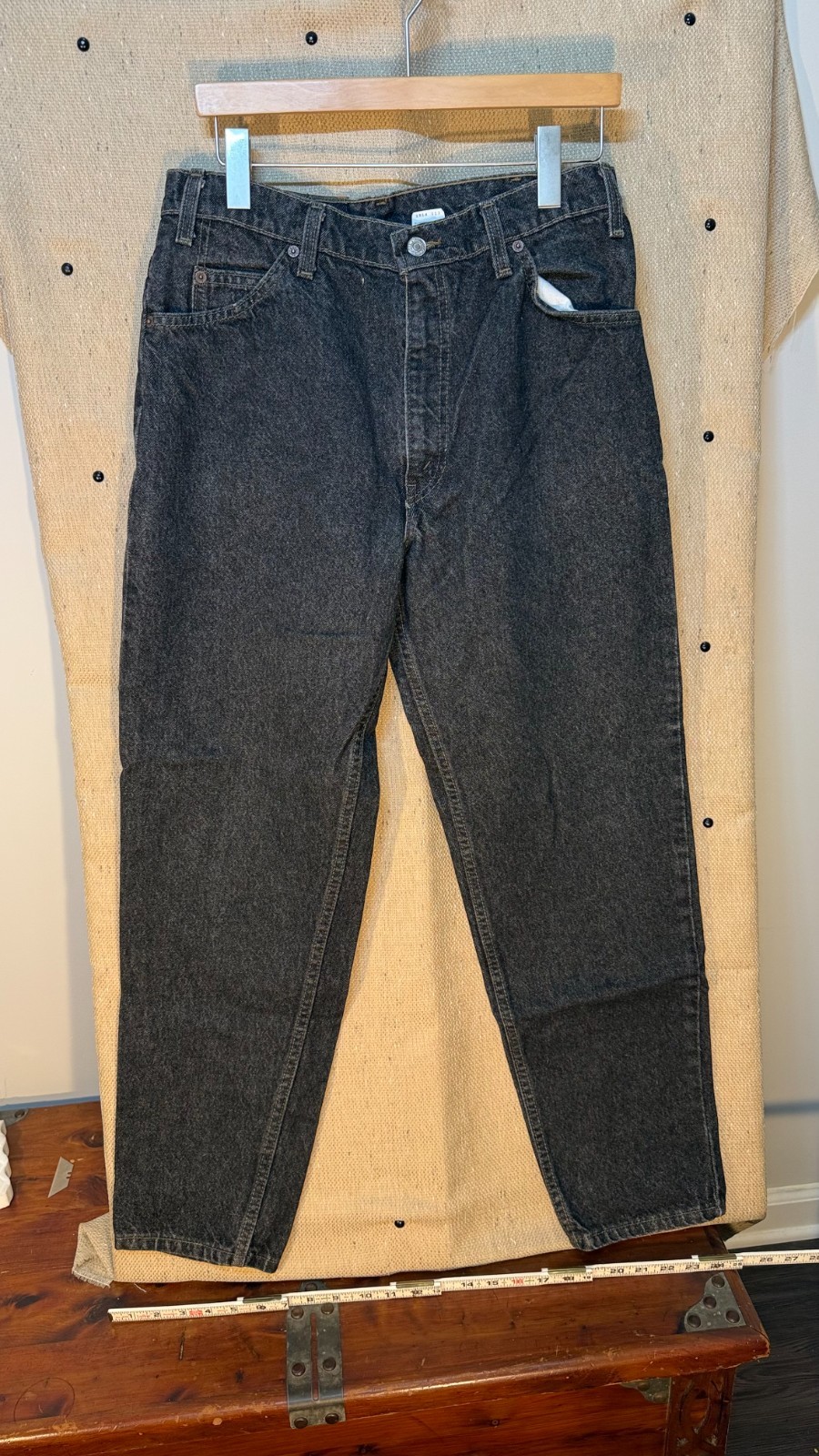 Vintage Levi’s 550 Orange Tab USA Made Black Jeans 34×30 Relaxed Fit