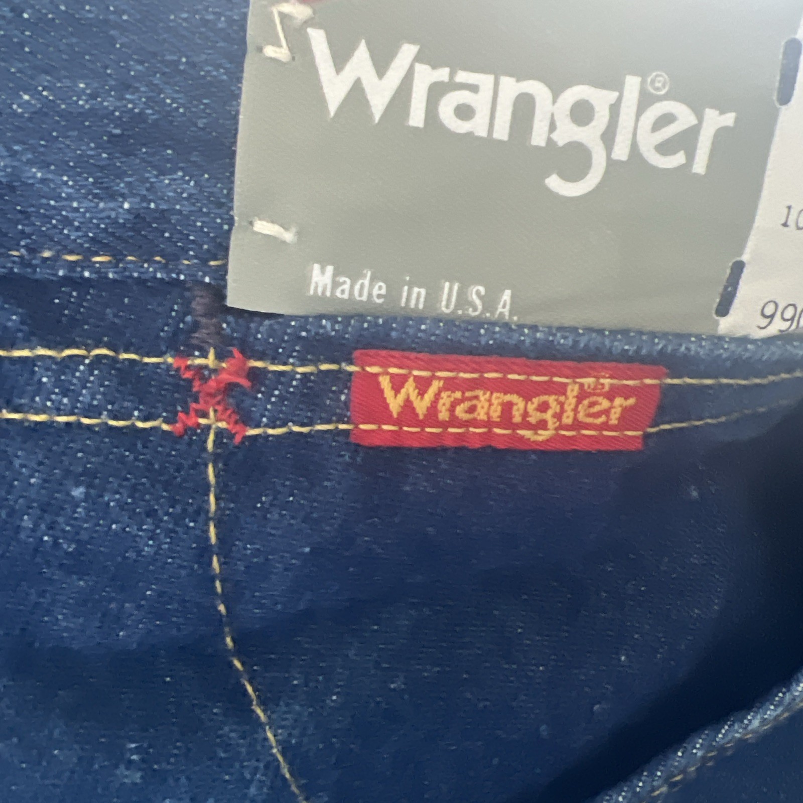 Vintage NWT Wrangler Regular Fit Stone Washed Blue Jean 34x34Cotton Made in USA