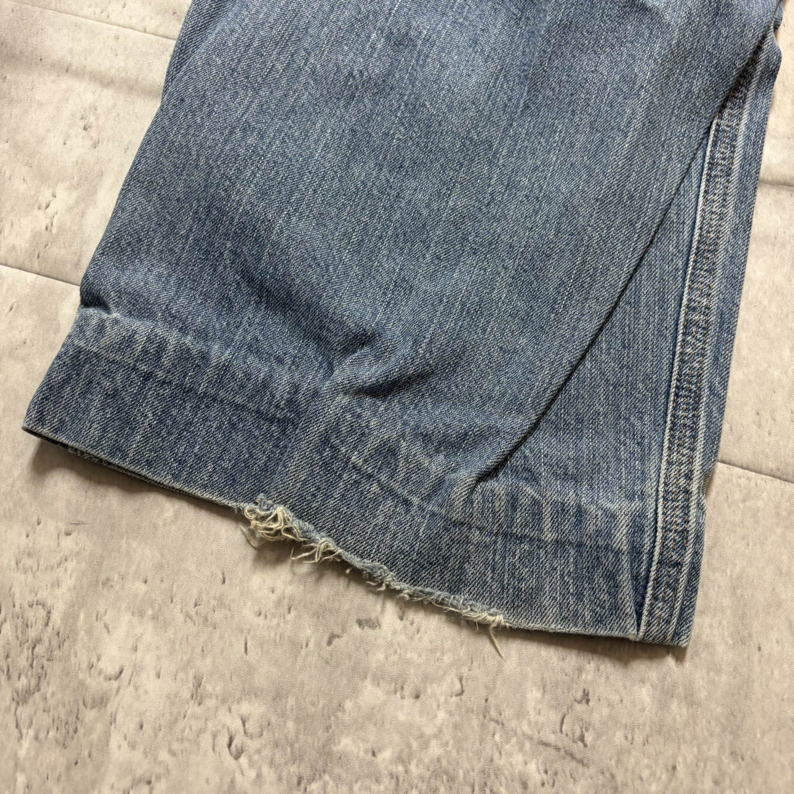 Carhartt B189 LVN Carpenter Jeans 42×30 Loose Fit Workwear Denim Utility