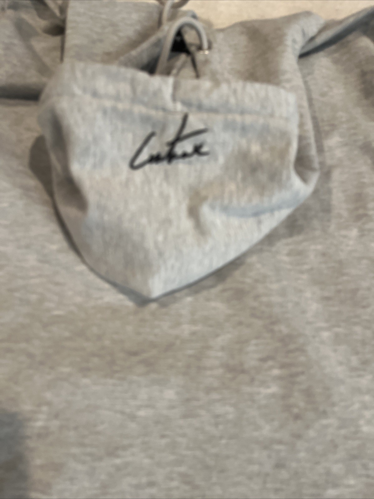 The Couture Club Hoodie And Sweatpants Stitched Gray Size Large