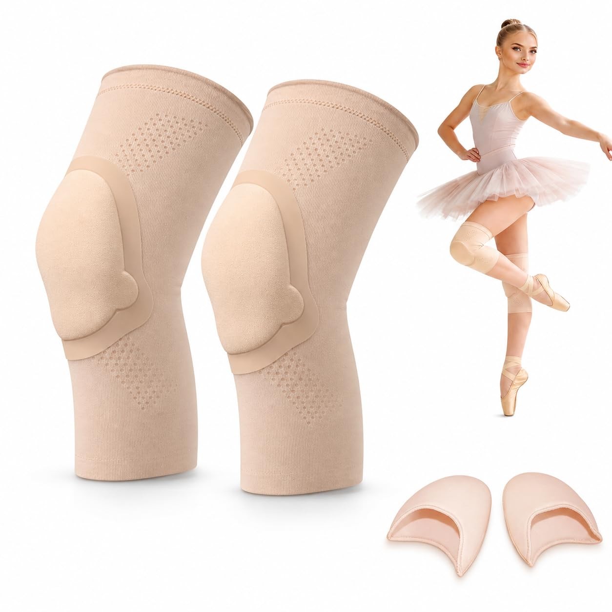 Colefoy Ballet Toe Pads Dance Knee Pads M
