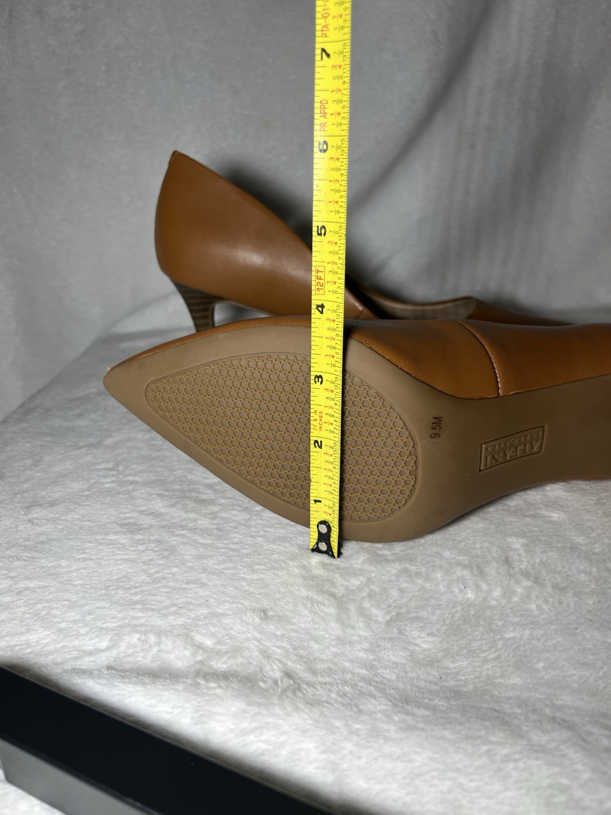 Alfani 3 Inch Caramel Brown Leather High Heels