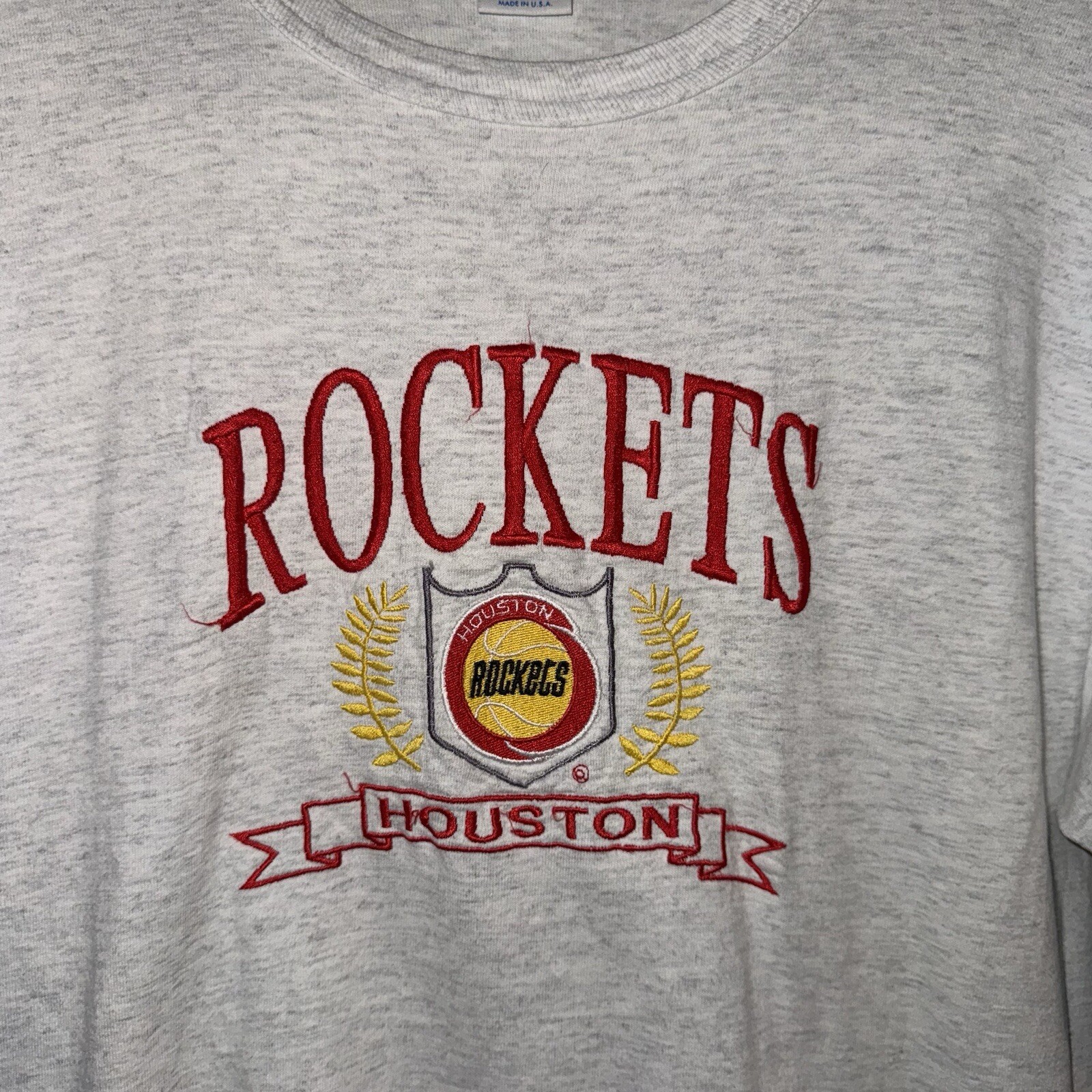 Vintage Houston Rockets Men’s Size M 1994 Clutch City NBA T-Shirt Gray