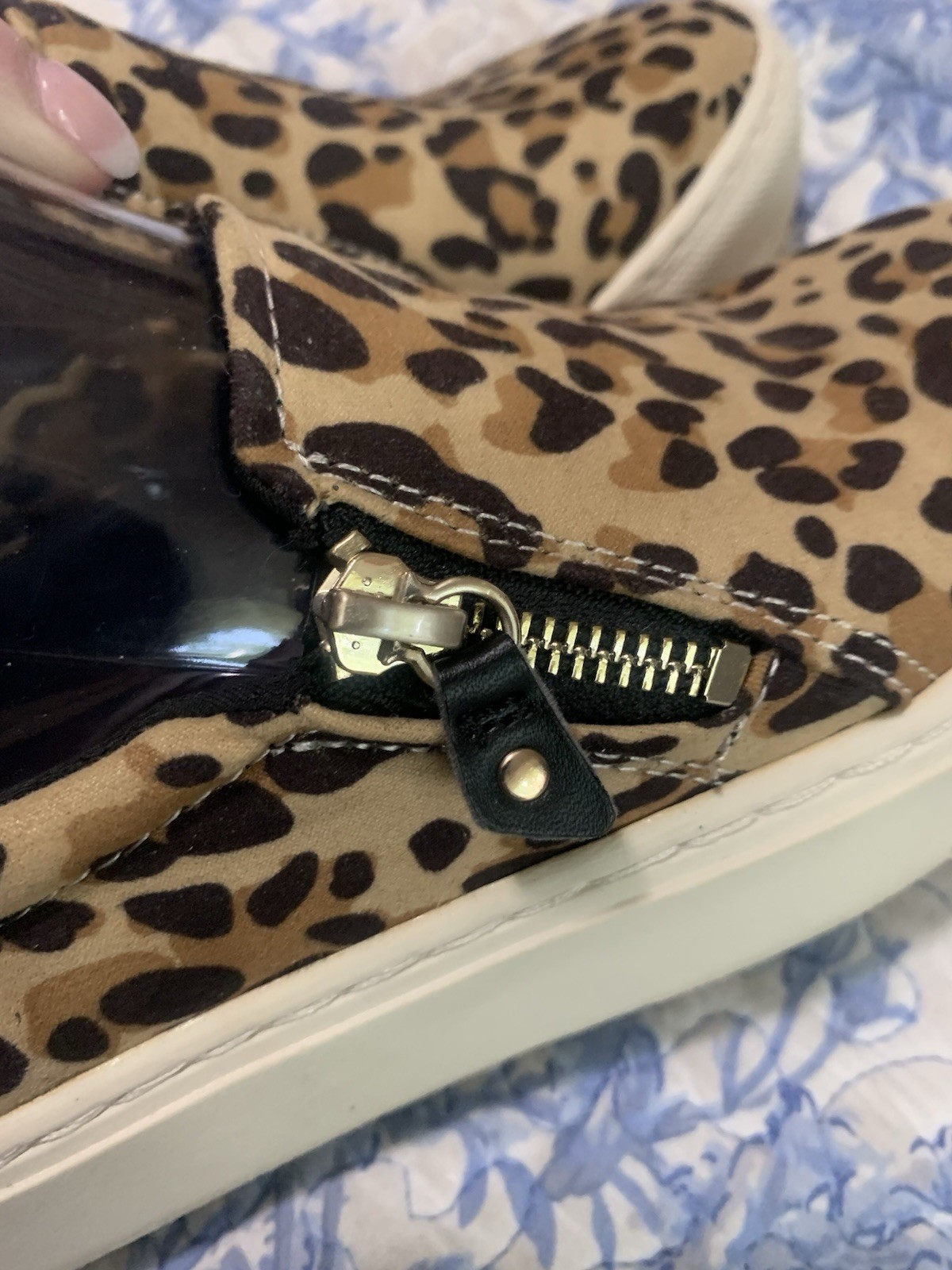 Dr. Scholl’s Be Free Energy Tech Leopard Slip-On Zipper Comfort Shoes Women 6 M