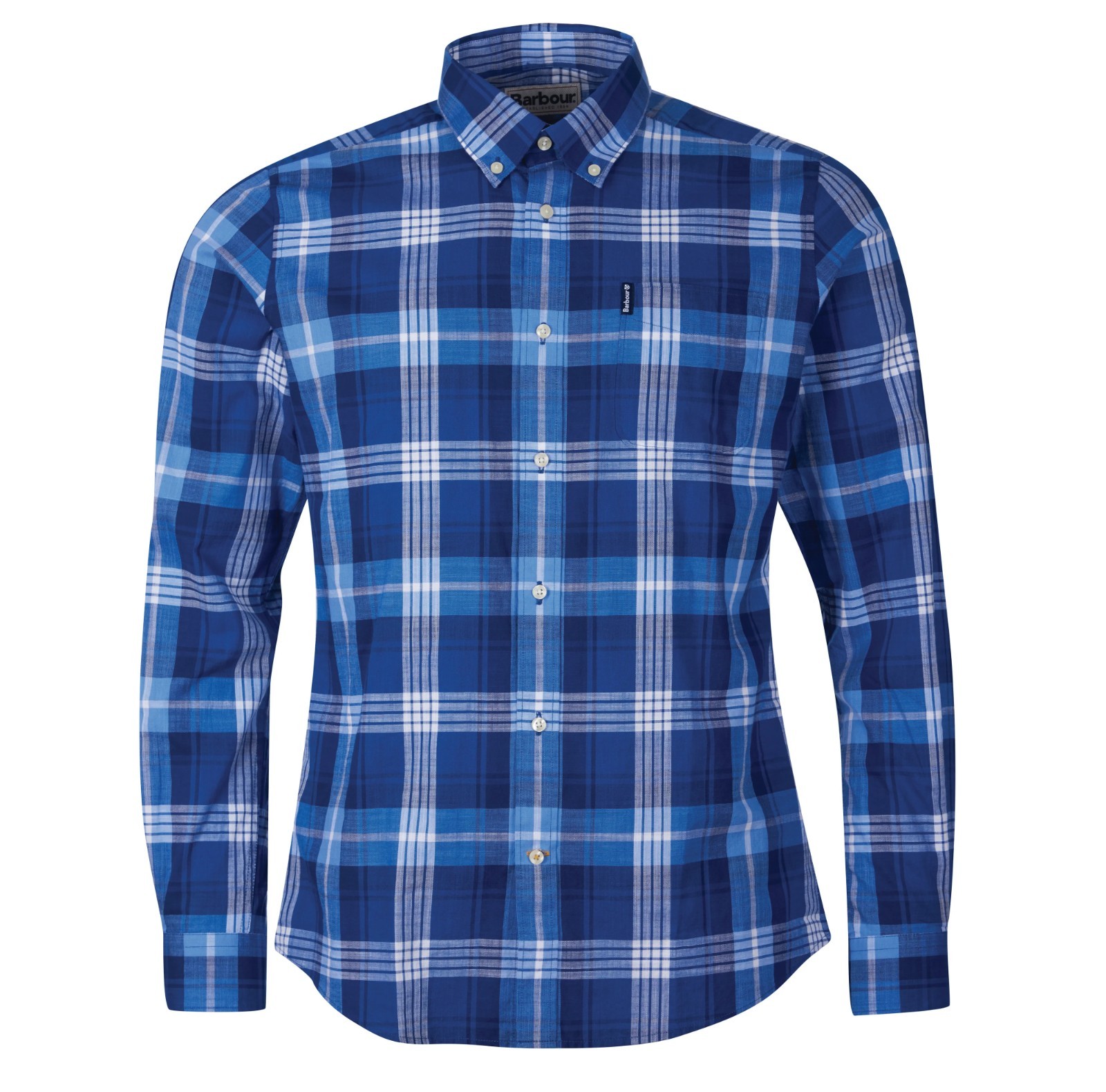 Barbour Highland Check 37 Tailored Shirt in Blue – Size: M