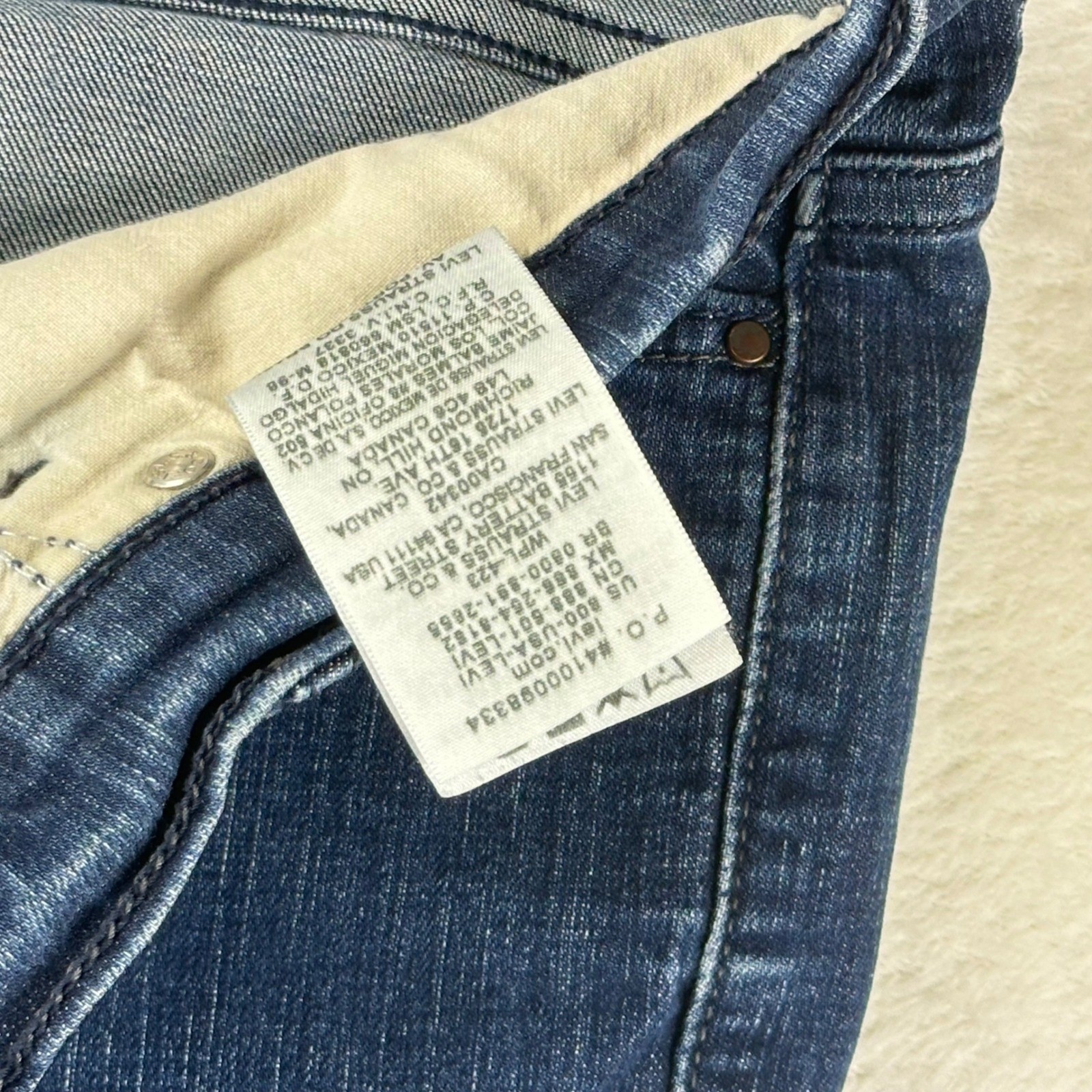 Levi’s Jeans Womens Perfect Slim Bootcut 12 M Blue Denim Studded Cotton Blend