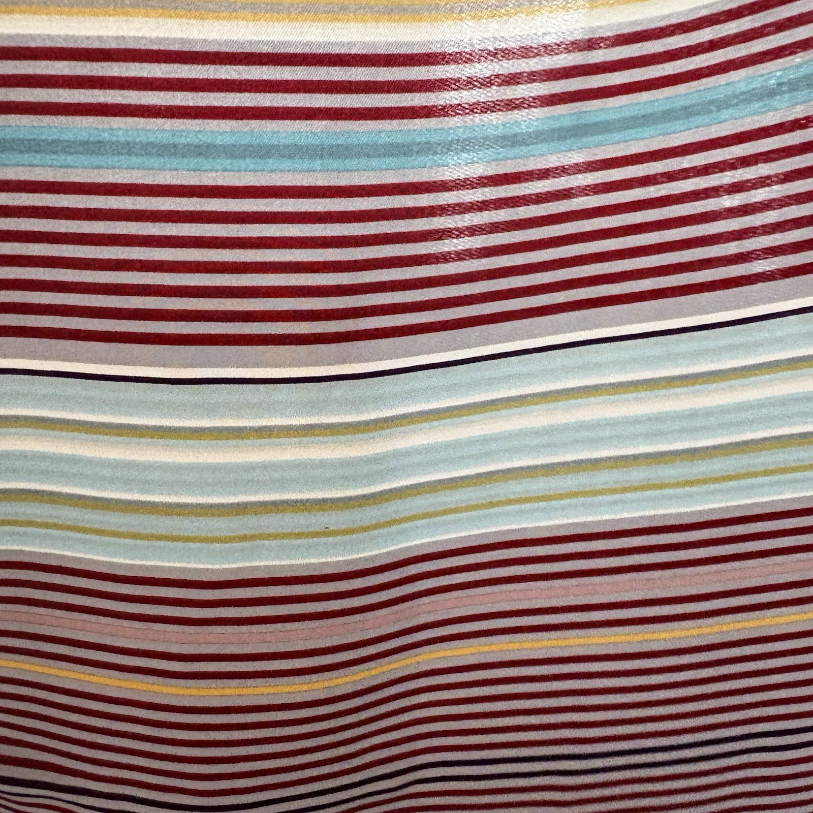 Vintage Corcoran Gallery Silk Scarf Gene Davis Stripe Color Field Pop Art Long