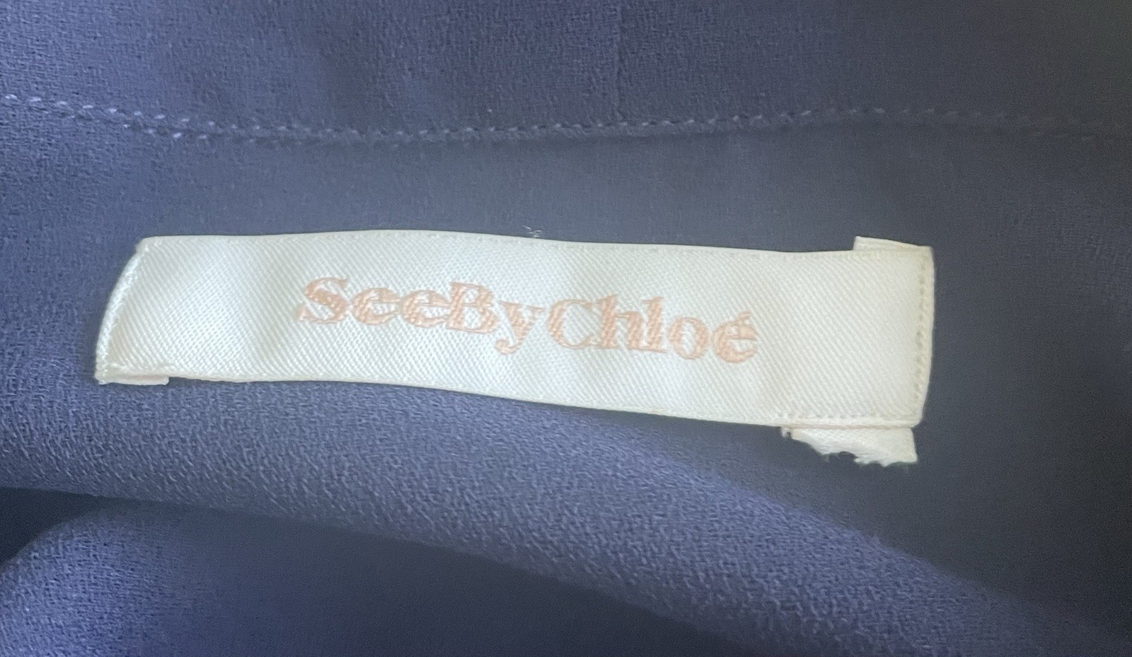 SEE BY CHLOE Pleated Chiffon Pussy Bow Blouse Top M