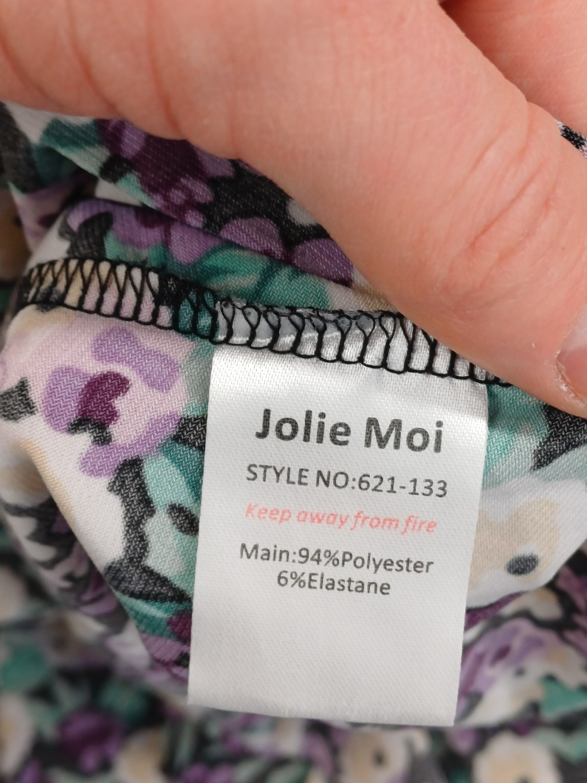 Jolie Moi Dress Womens UK 16 Purple Floral ‘Molly’ Jersey Maxi Stretch Summer