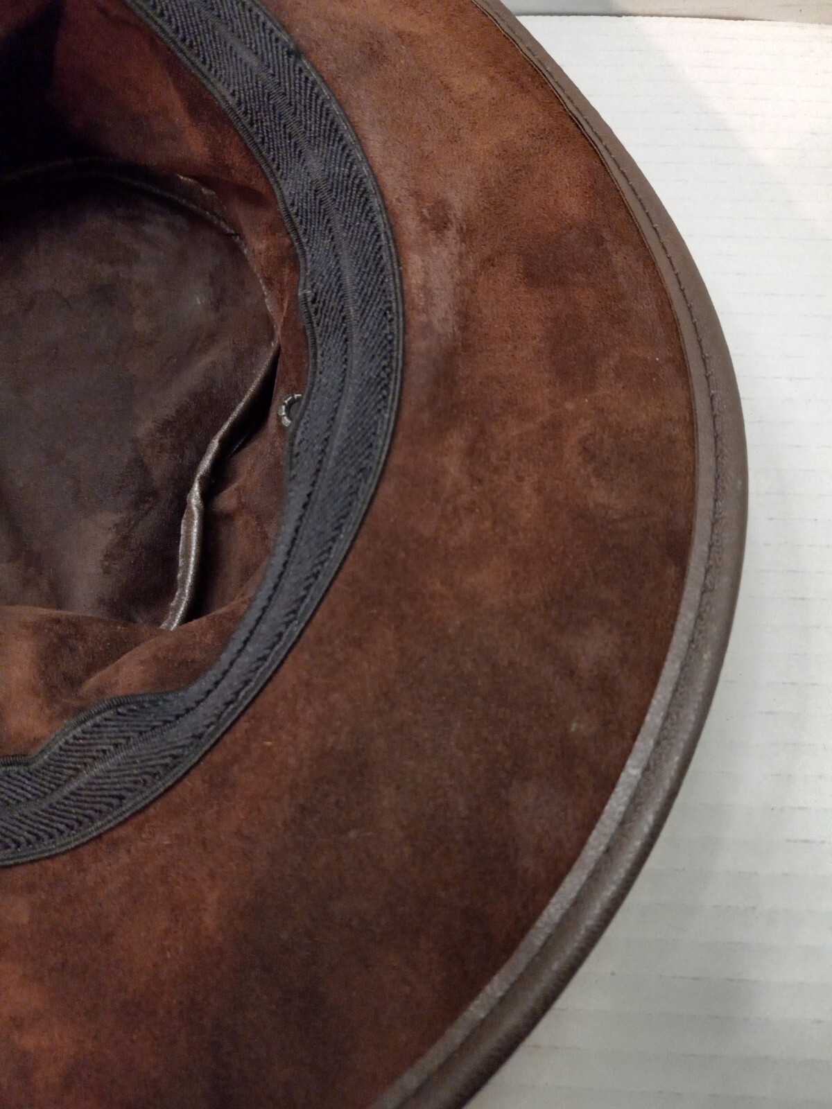 Barmah Aussie Sundowner Kangaroo Leather Waterproof Brown 12 1/2 in x 12 In Hat