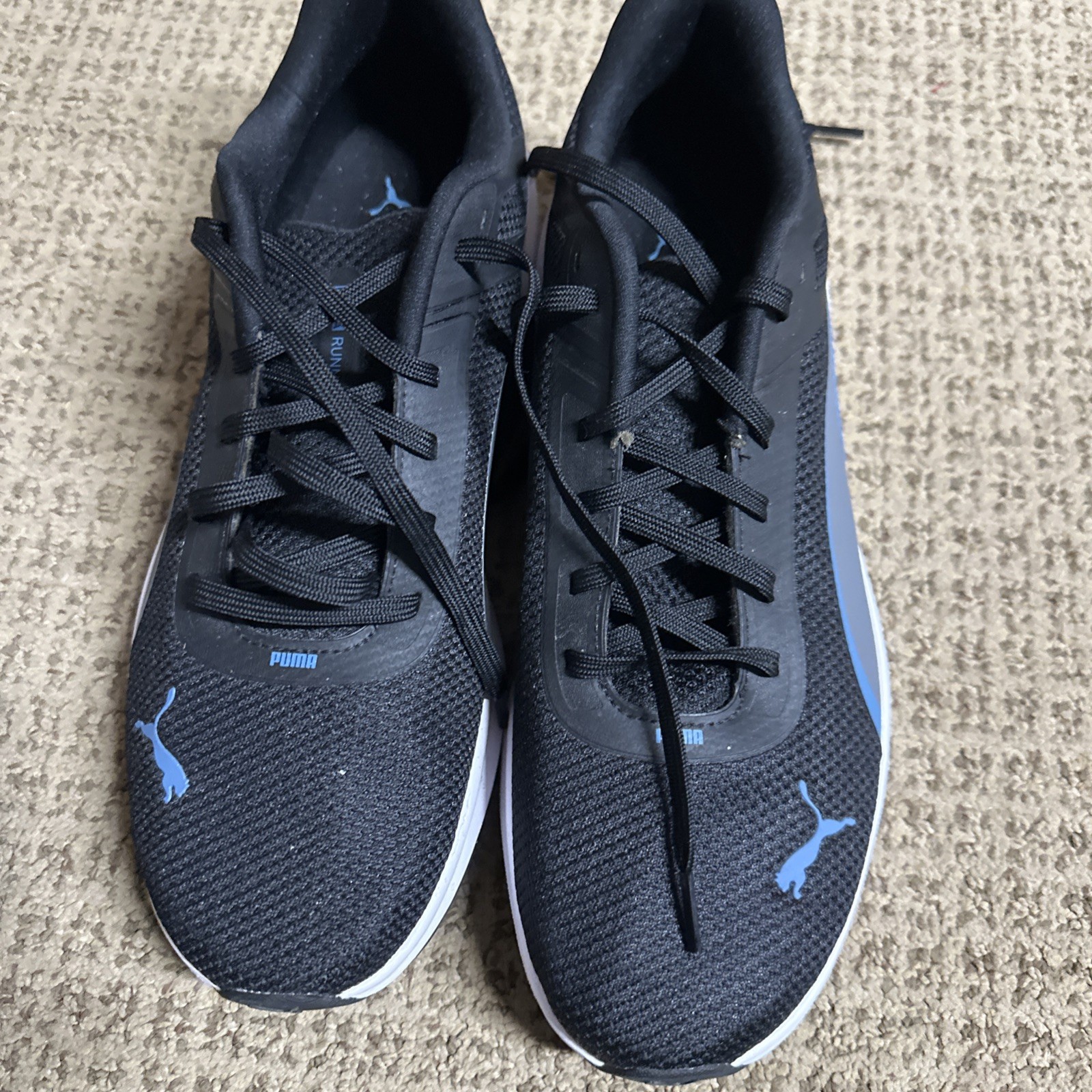 PUMA Men’s 12 Black Rocket Fuel Sneakers Mesh Upper Fused Synthetic Overlays
