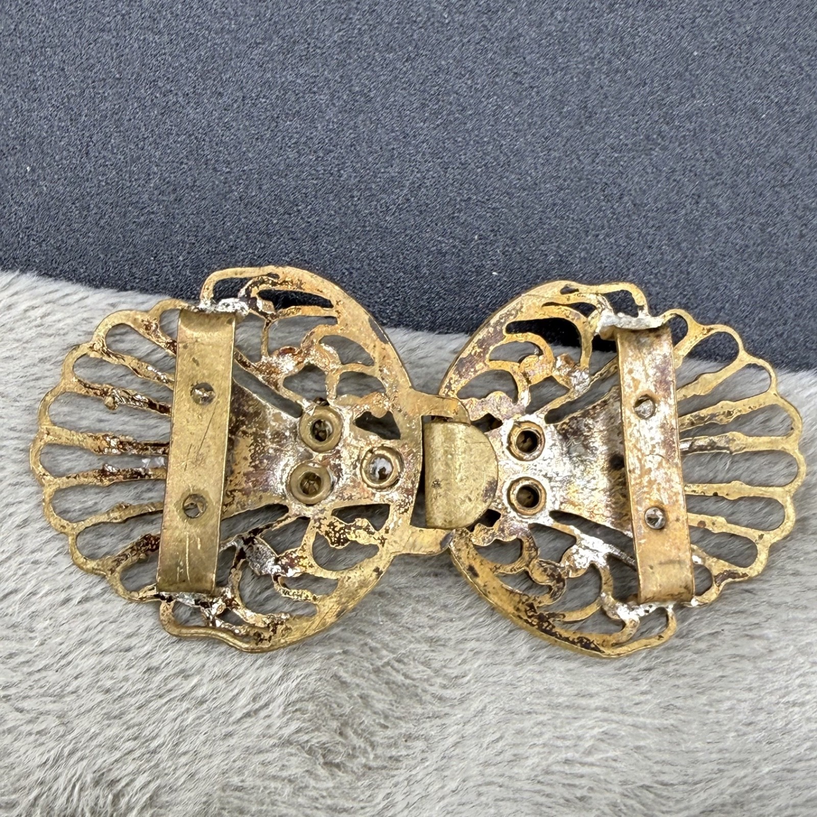 Vintage Victorian Buckle Paste Rhinestone