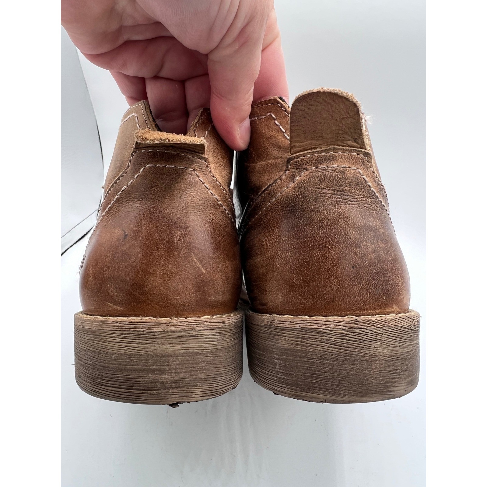 Bed Stu Mens Draco Chukka Boots Size 10.5 Brown Distressed Leather Lace Up