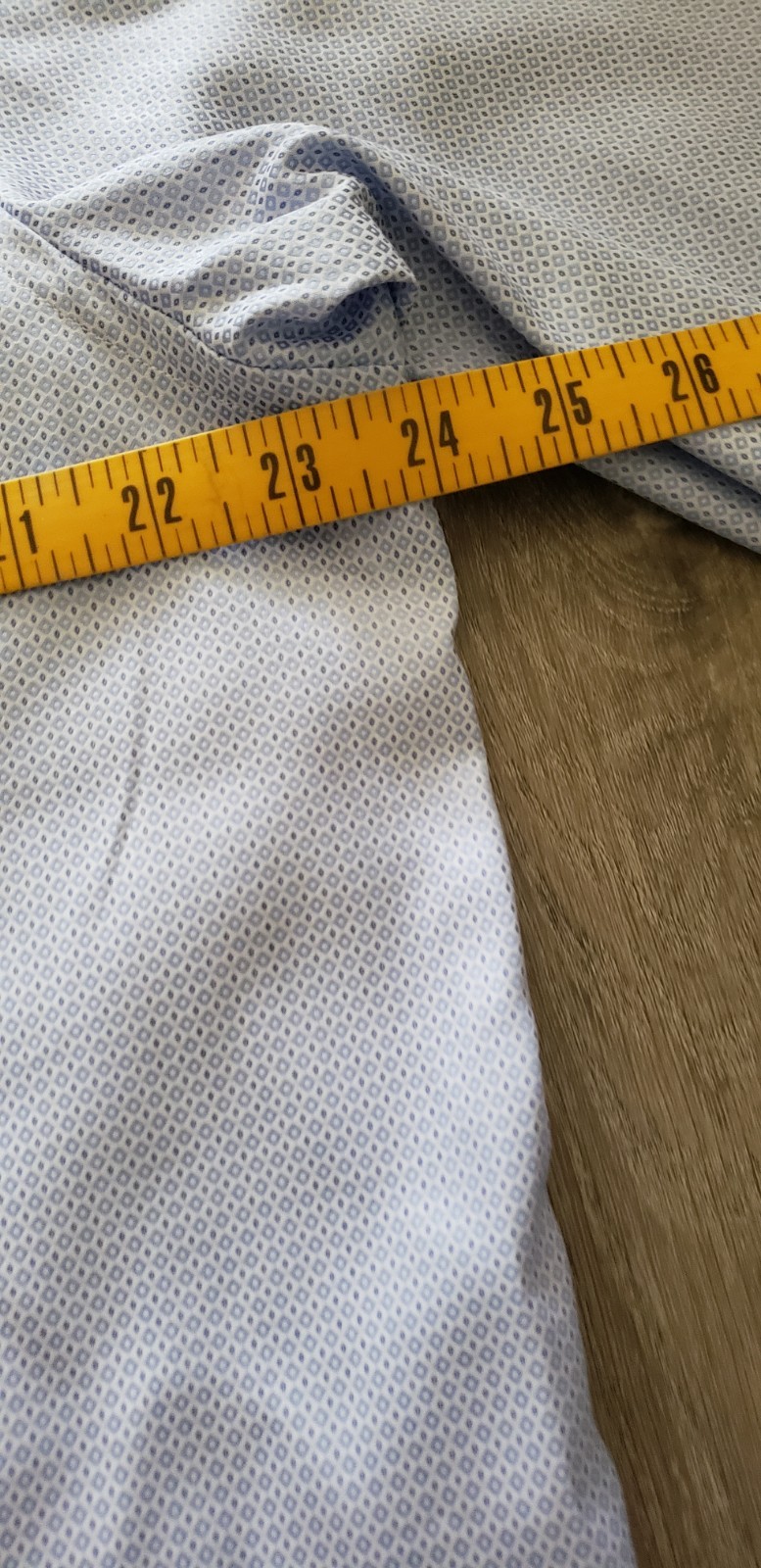 Eton Blue Print Contemporary All Cotton L/S Dress Shirt Sz 17.5/44 Quiet Luxury