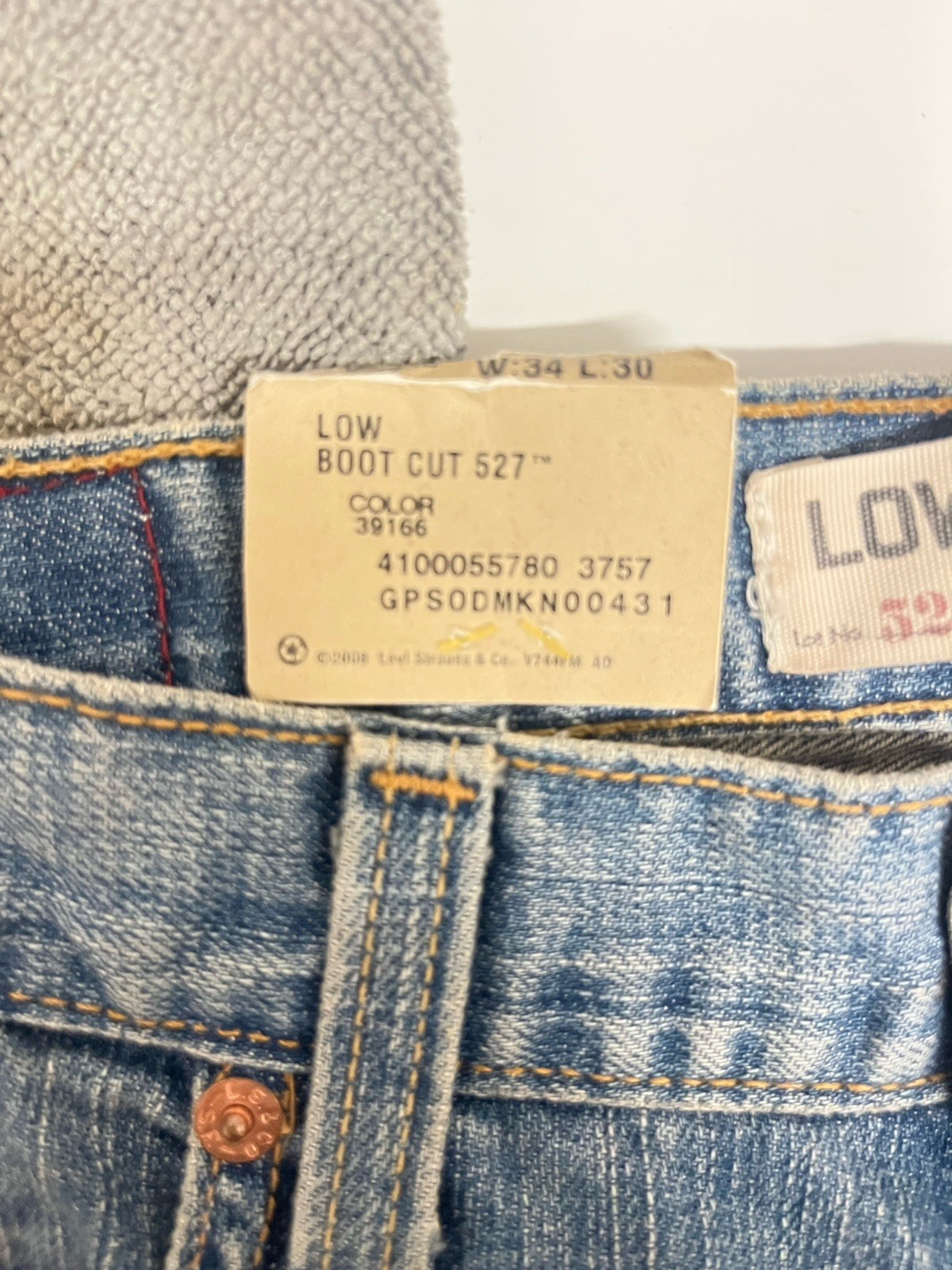 Levi Strauss jeans for men 527 Sz 34/30 low rise boot cut straight fit NWT
