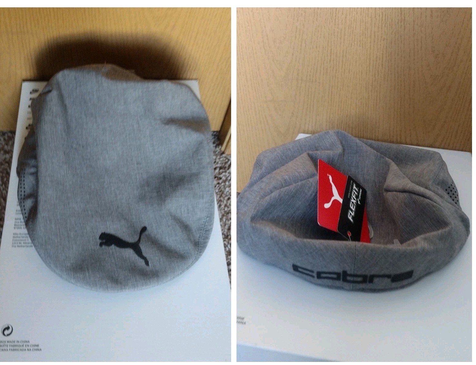 Puma Golf Tour Driver Cap Cobra Cabbie Adult Hat Gray Flex Fit L/XL NEW WITH TAG