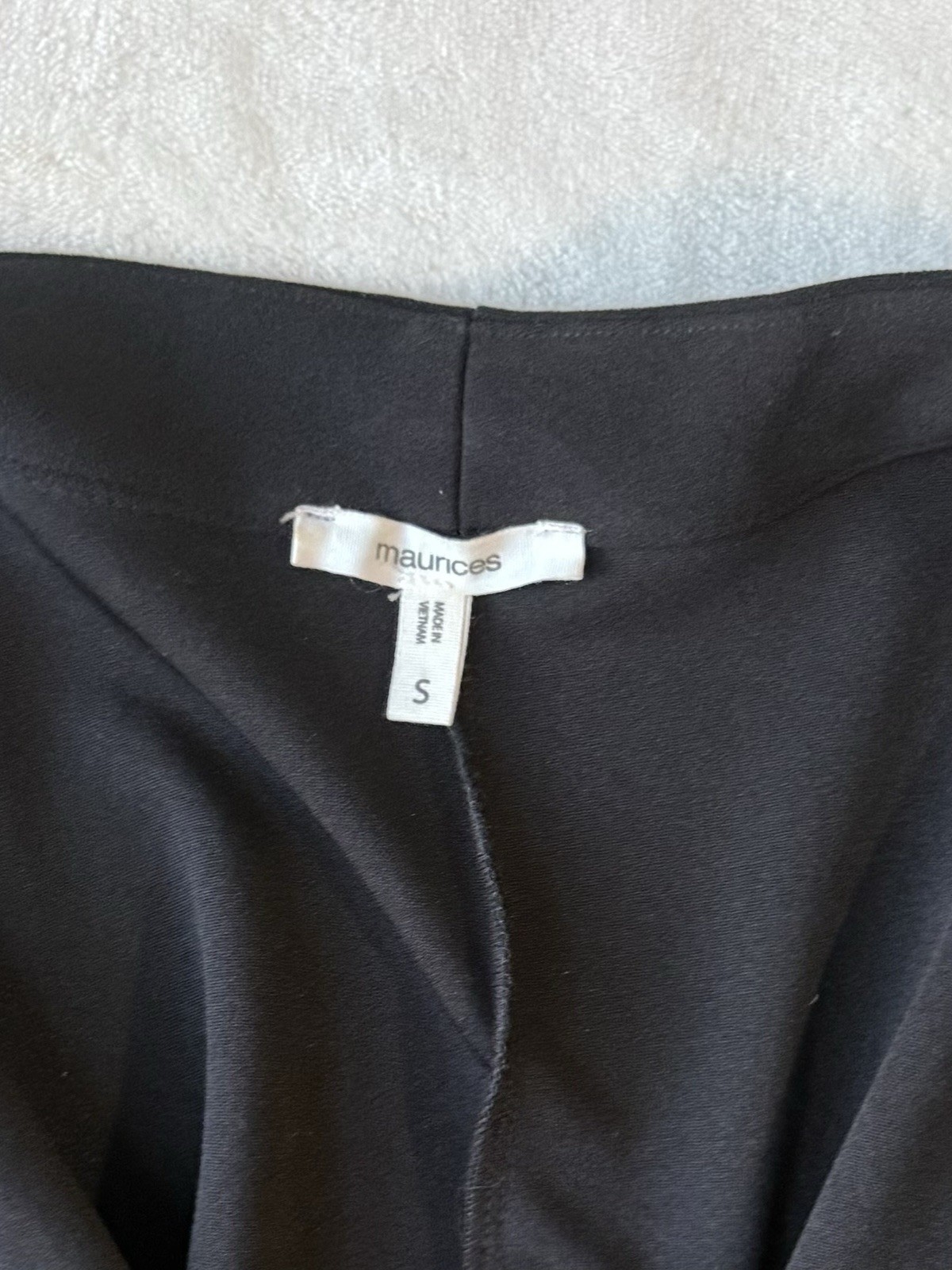 Maurices Black Stretch Knit Blazer Career Suit Jacket Size S Ruched Sleeve