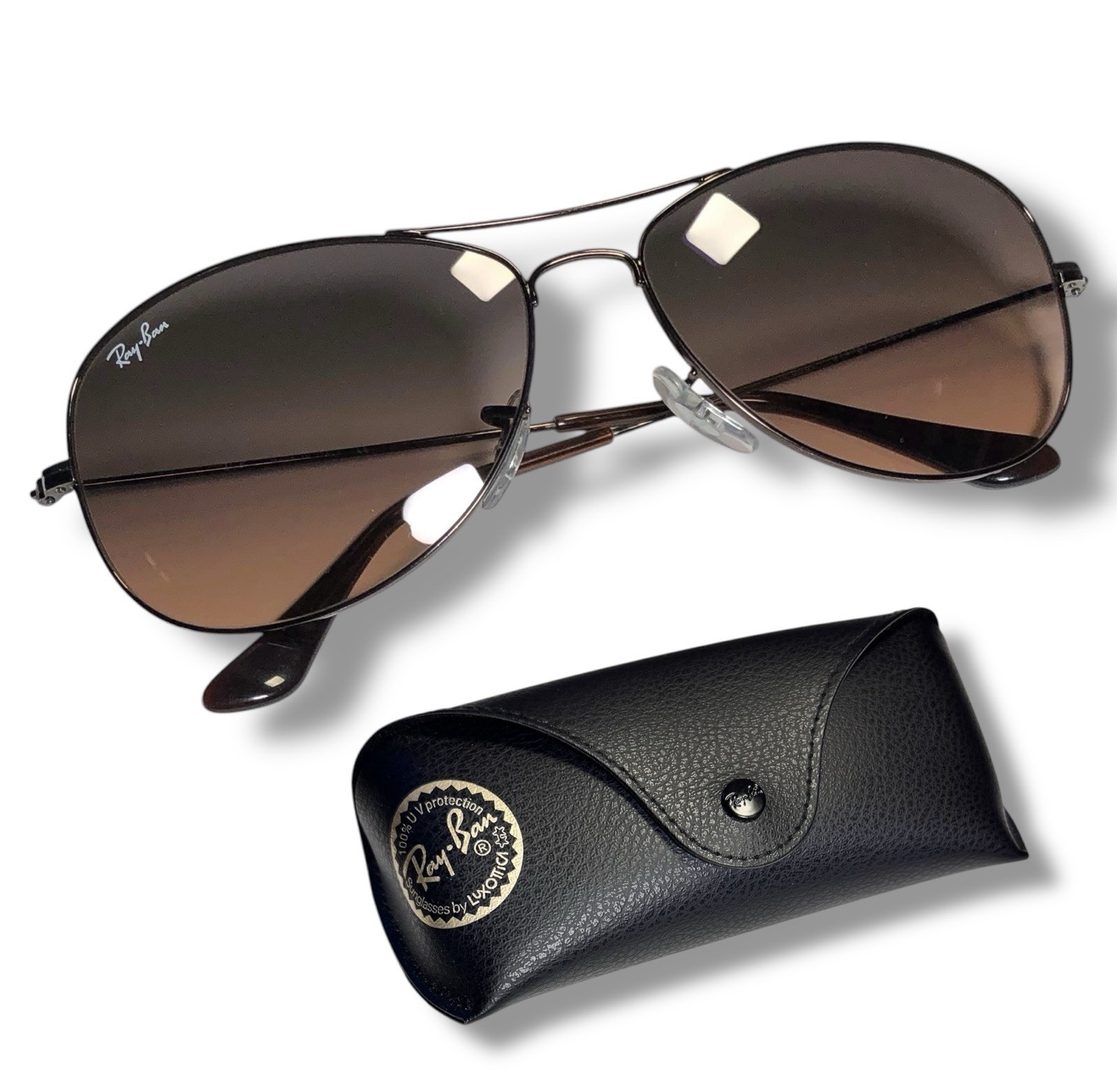 Ray Ban RB3362 Cockpit Sunglasses Gray Pink Gradient L Copper 59mm RARE Color