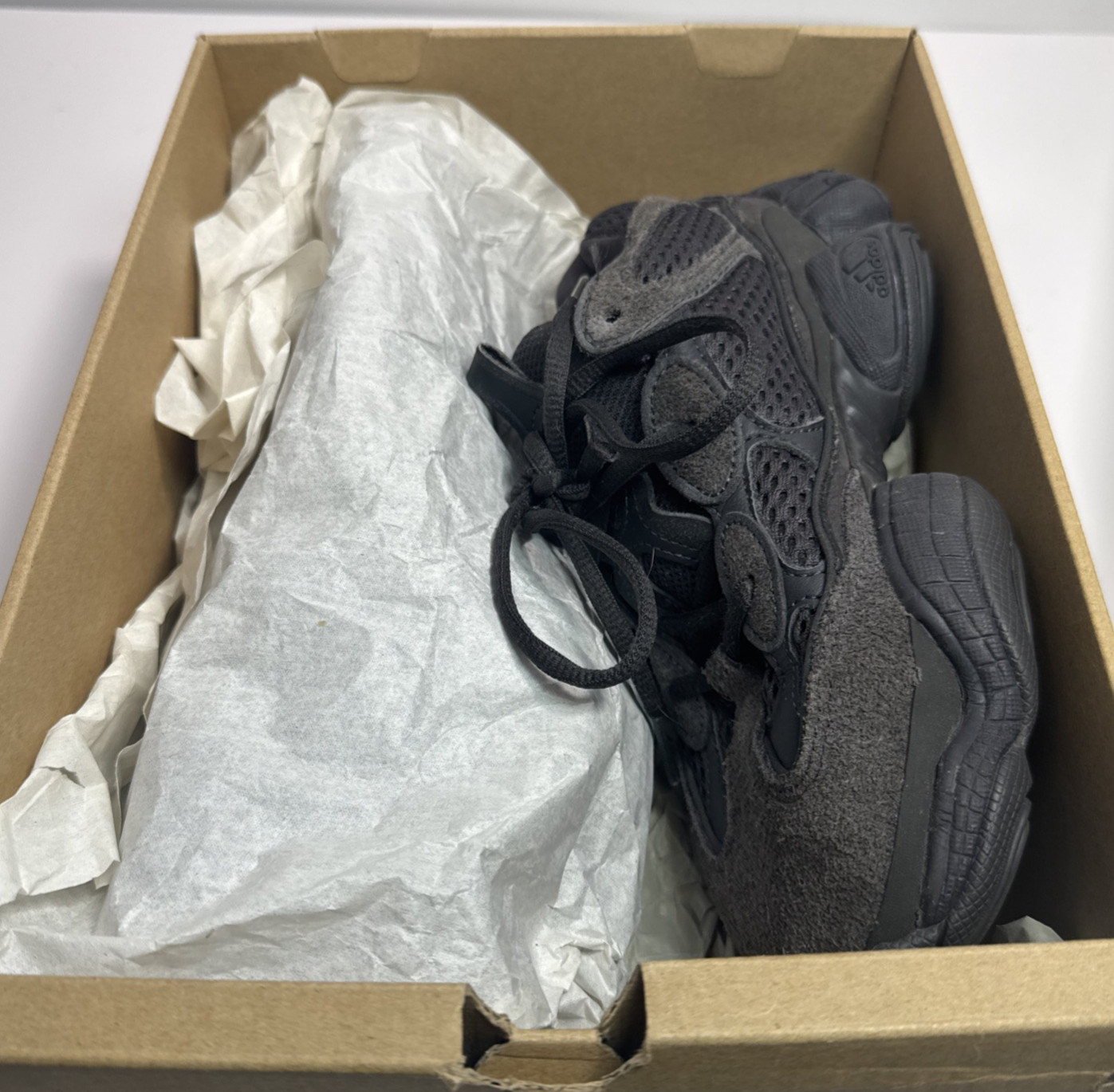 Pre Owned Size 4 – adidas Yeezy 500 Low Utility Black