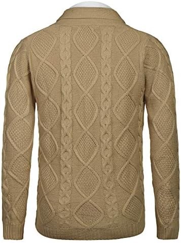COOFANDY Mens Shawl Collar Cardigan Sweater with Pockets