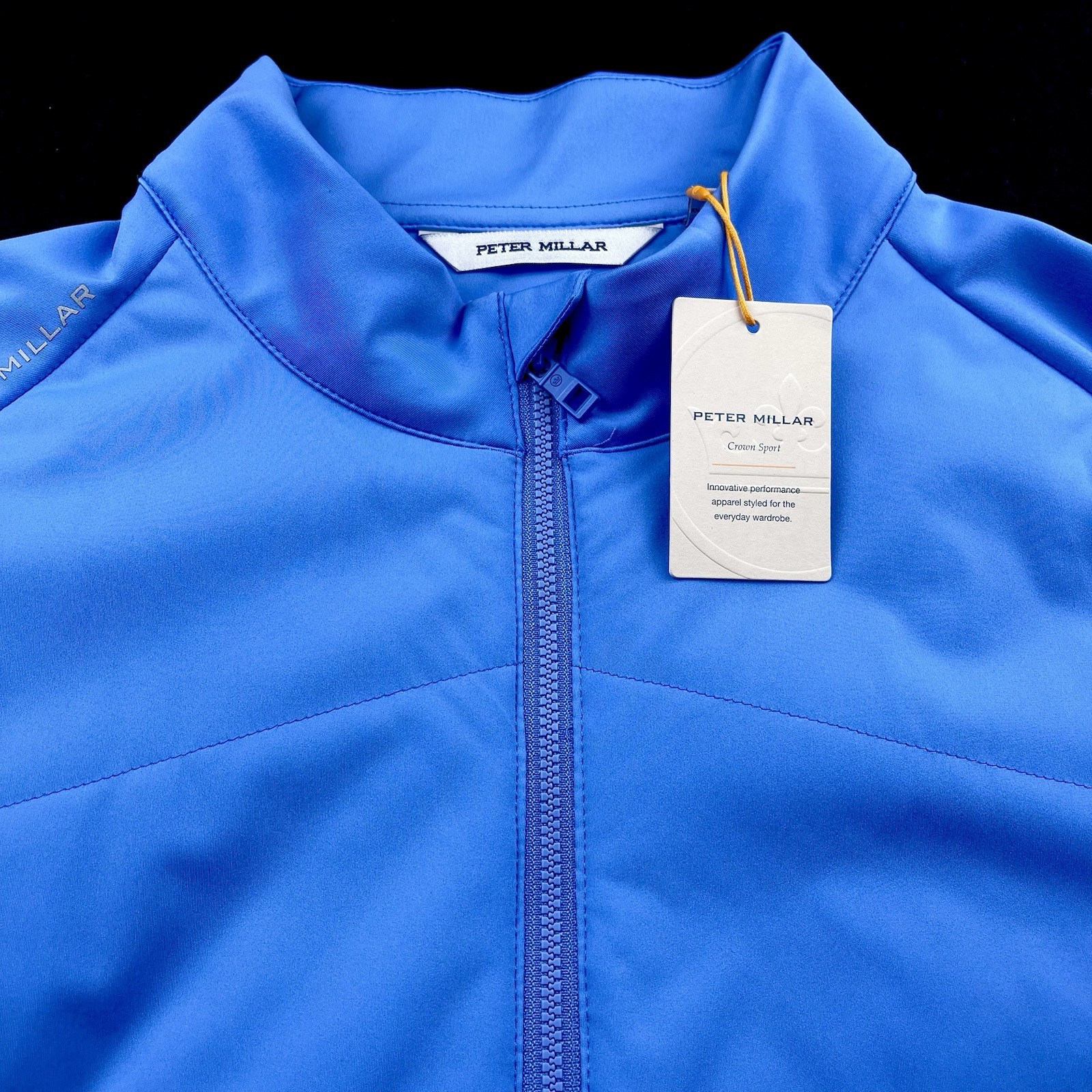 Peter Millar Crown Sport Merge Hybrid Half-Zip Jacket Blue Large $245